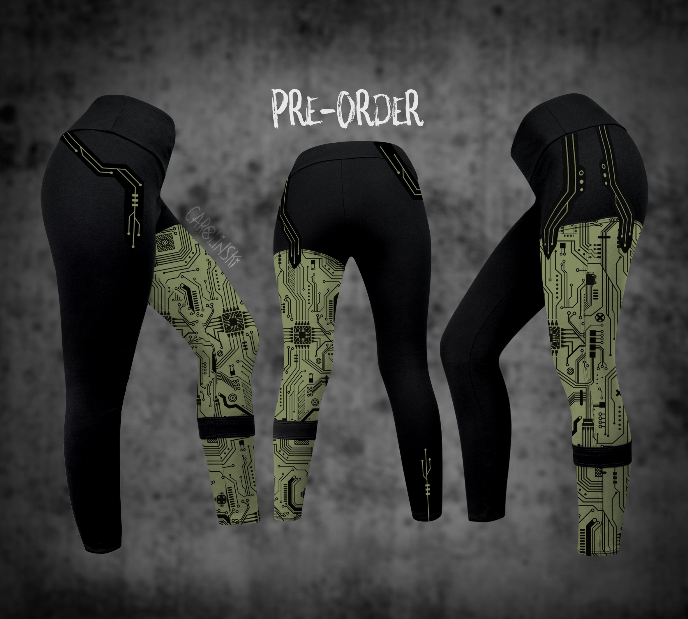 Split Leggings - Circuit Board