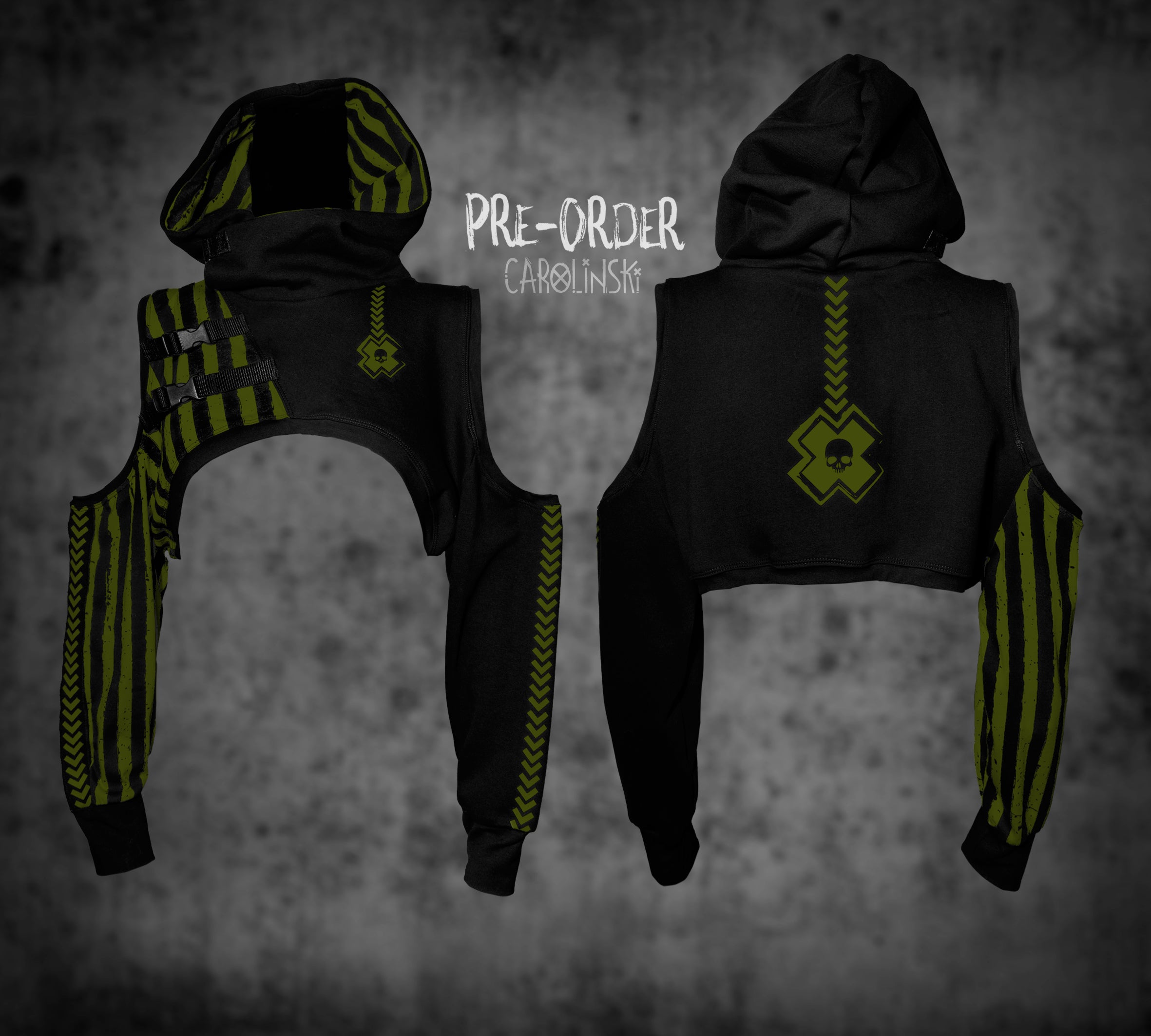 Crop Hoodie - Stripes
