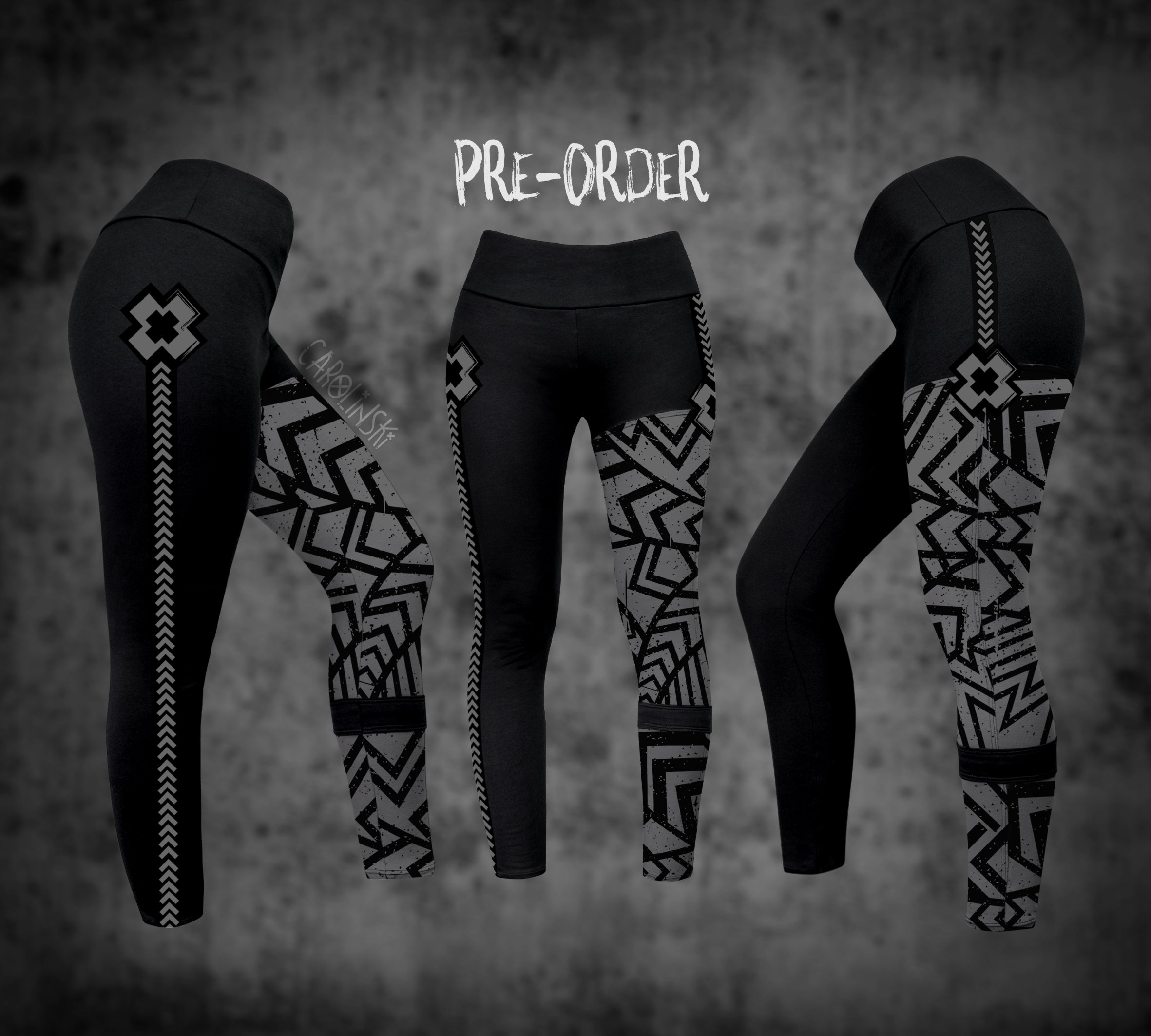 Split Leggings - Grunge