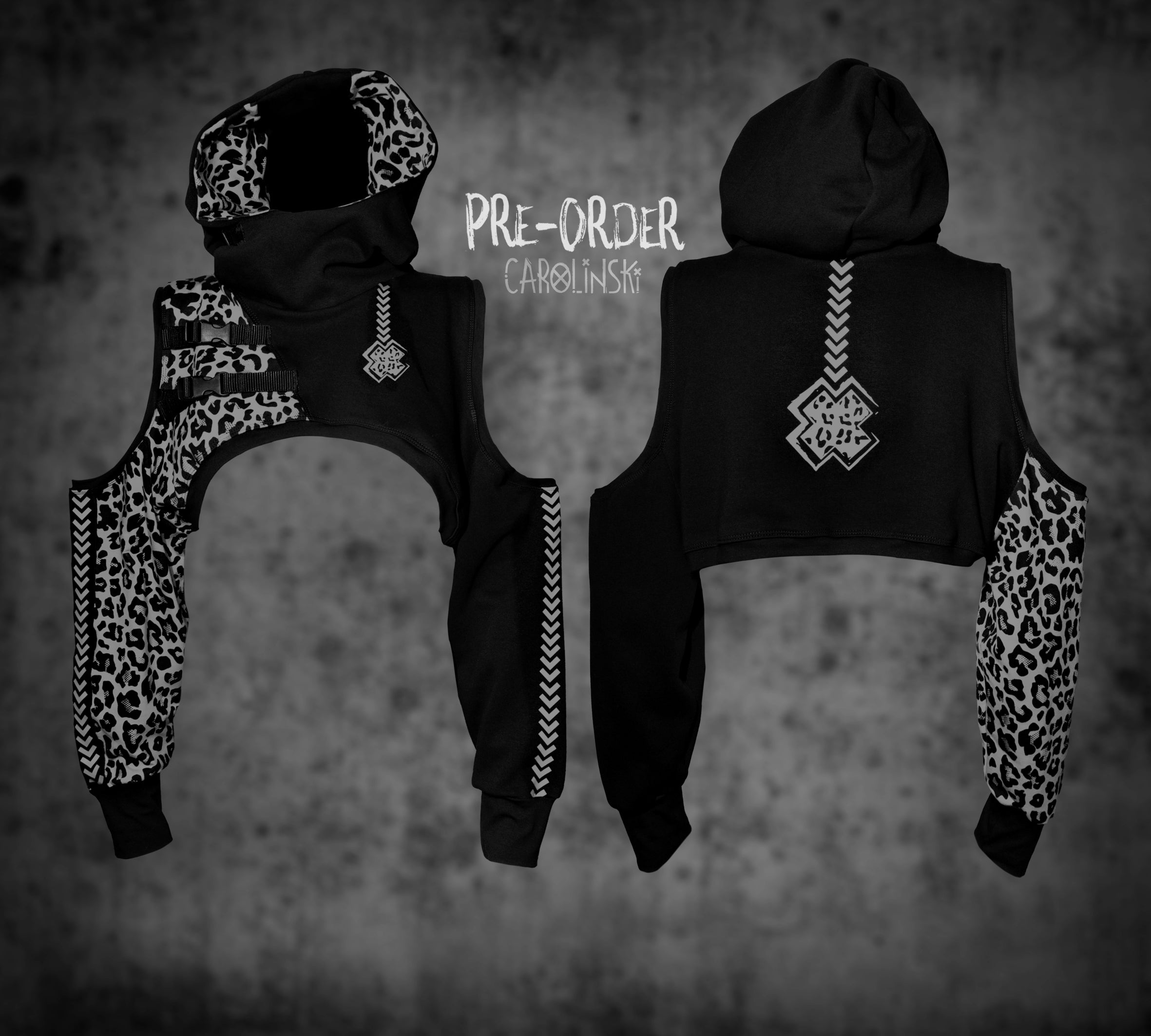 Crop Hoodie - Leopard