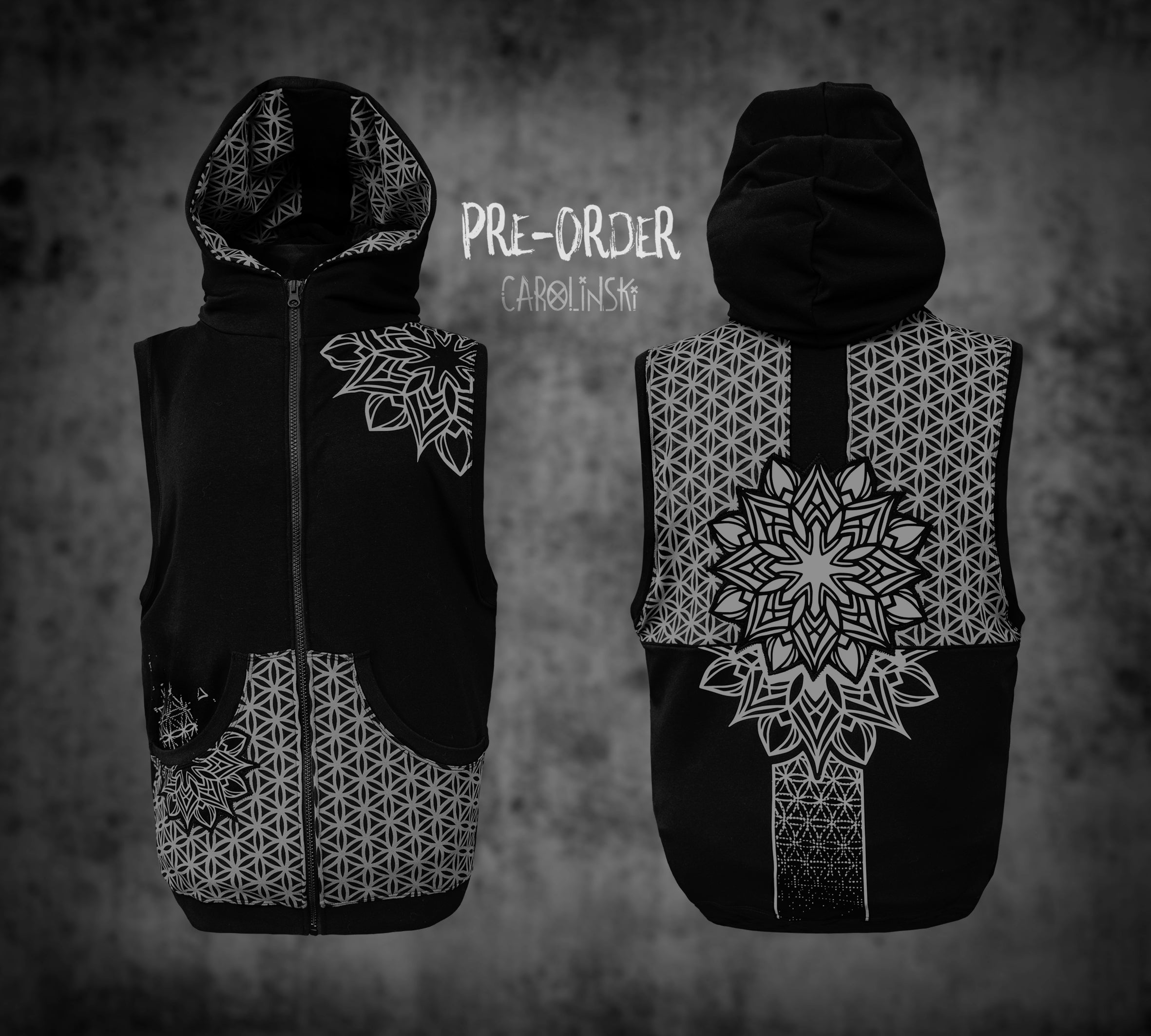 Sleeveless Zip - Flower of Life