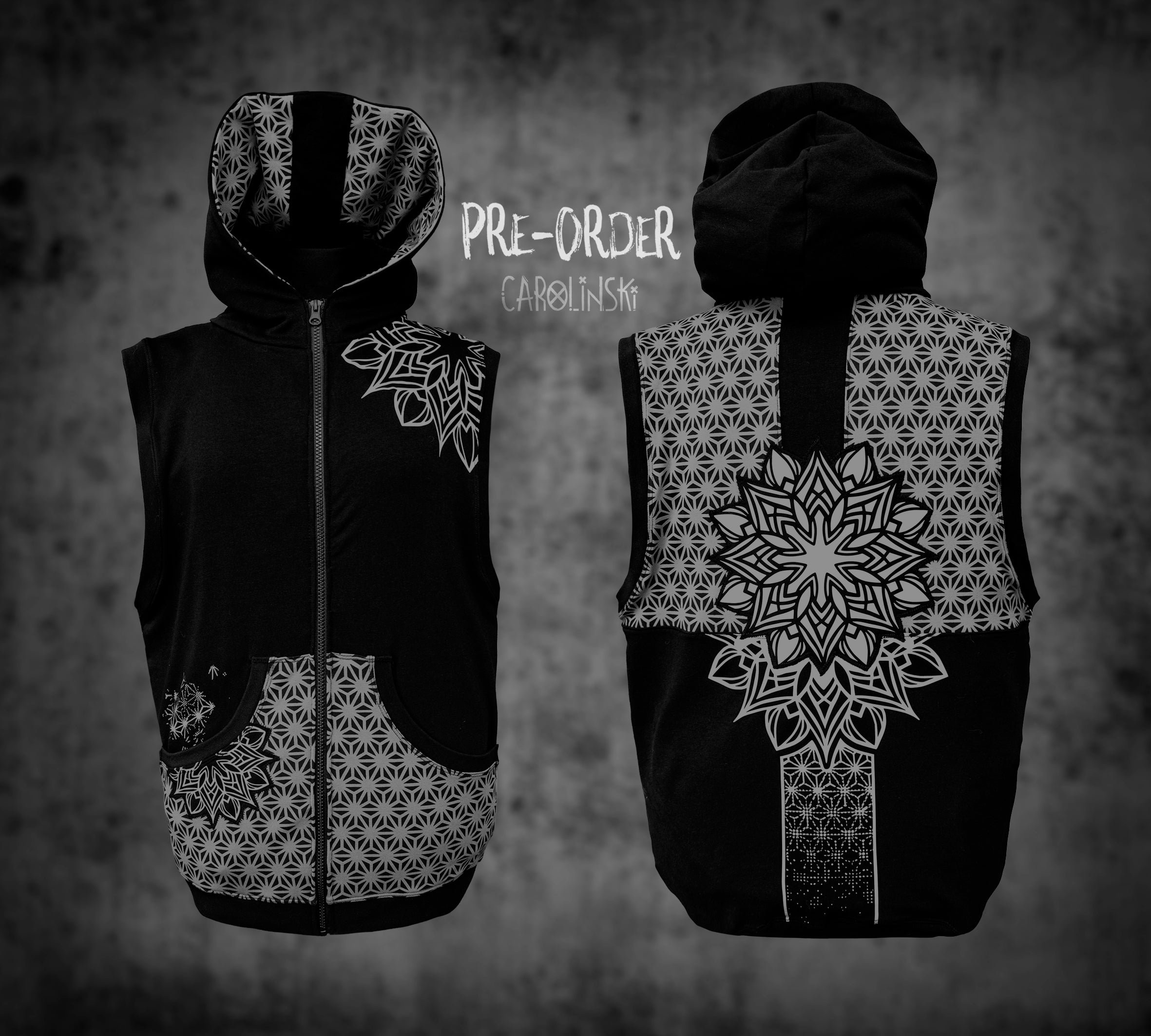 Sleeveless Zip - Asanoha