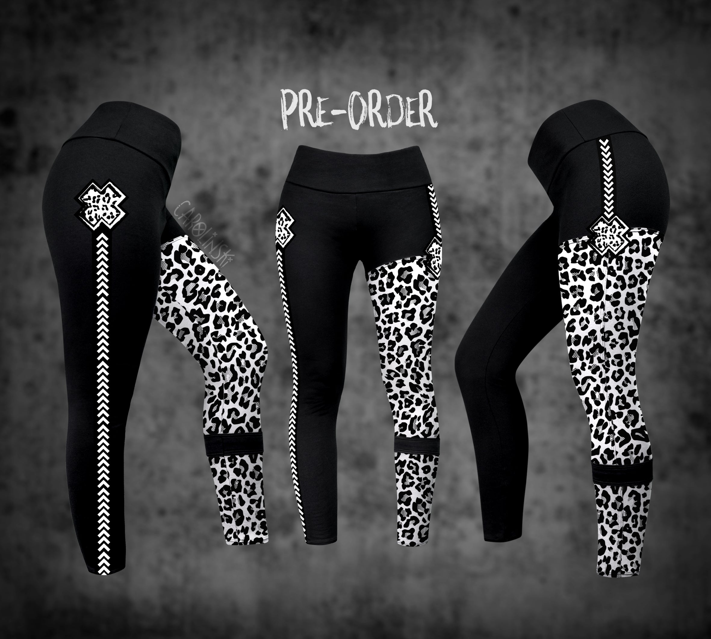 Split Leggings - Leopard