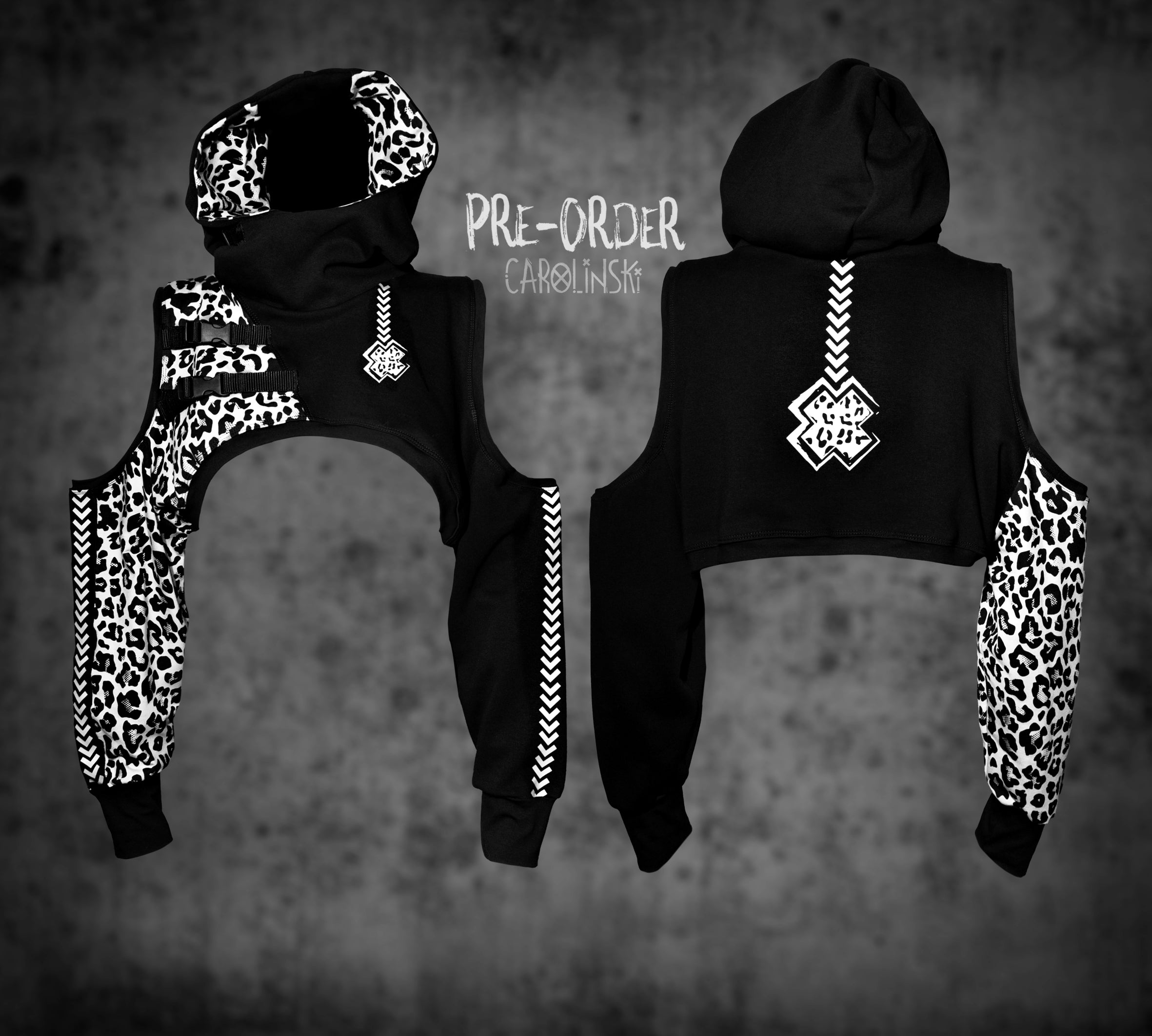 Crop Hoodie - Leopard