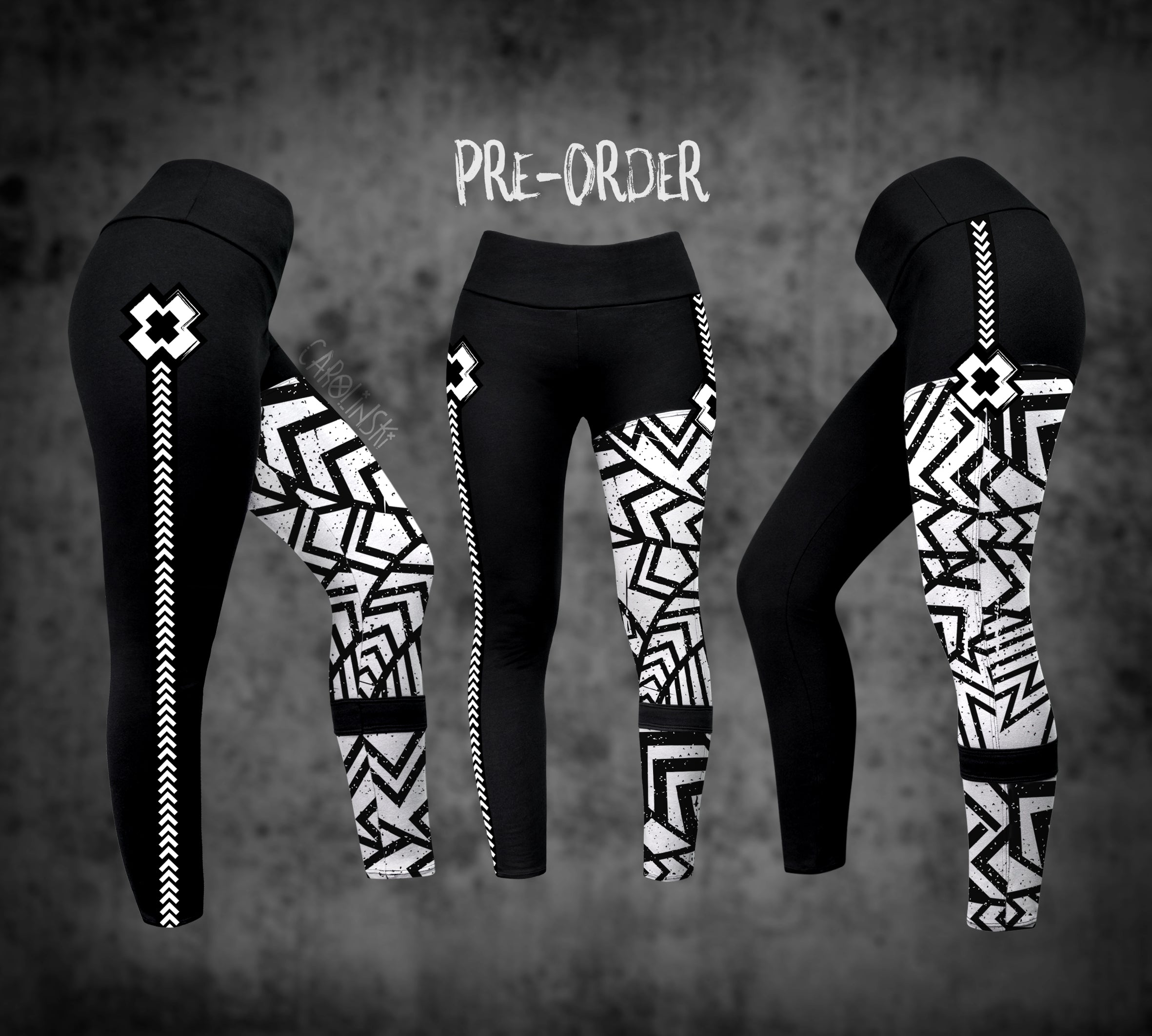 Split Leggings - Grunge