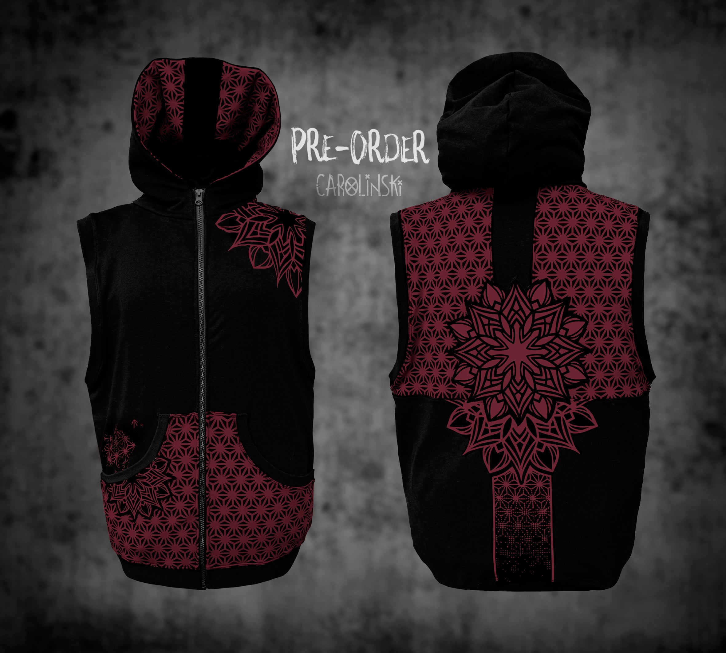 Sleeveless Zip - Asanoha