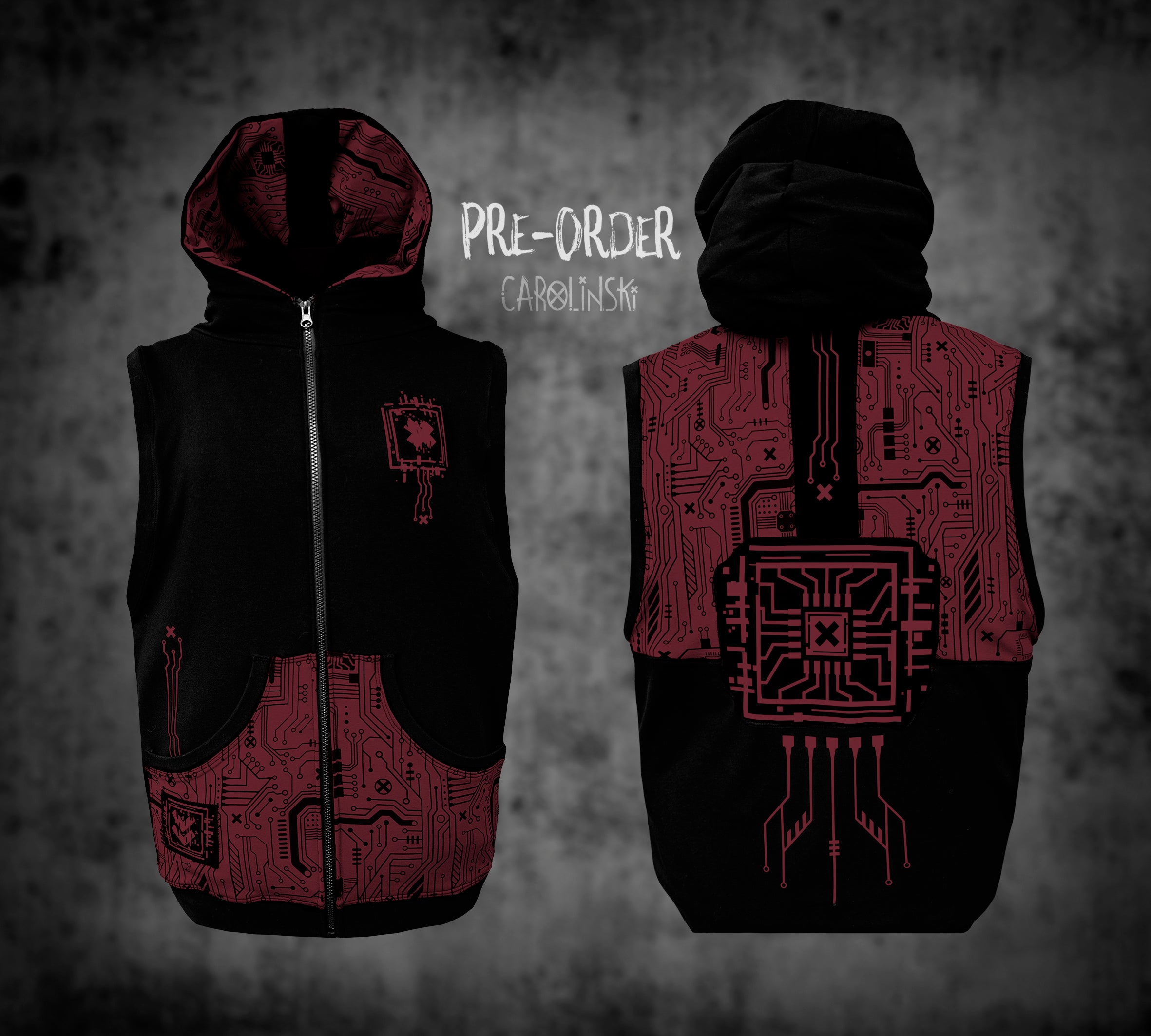 Sleeveless Zip - Circuitboard