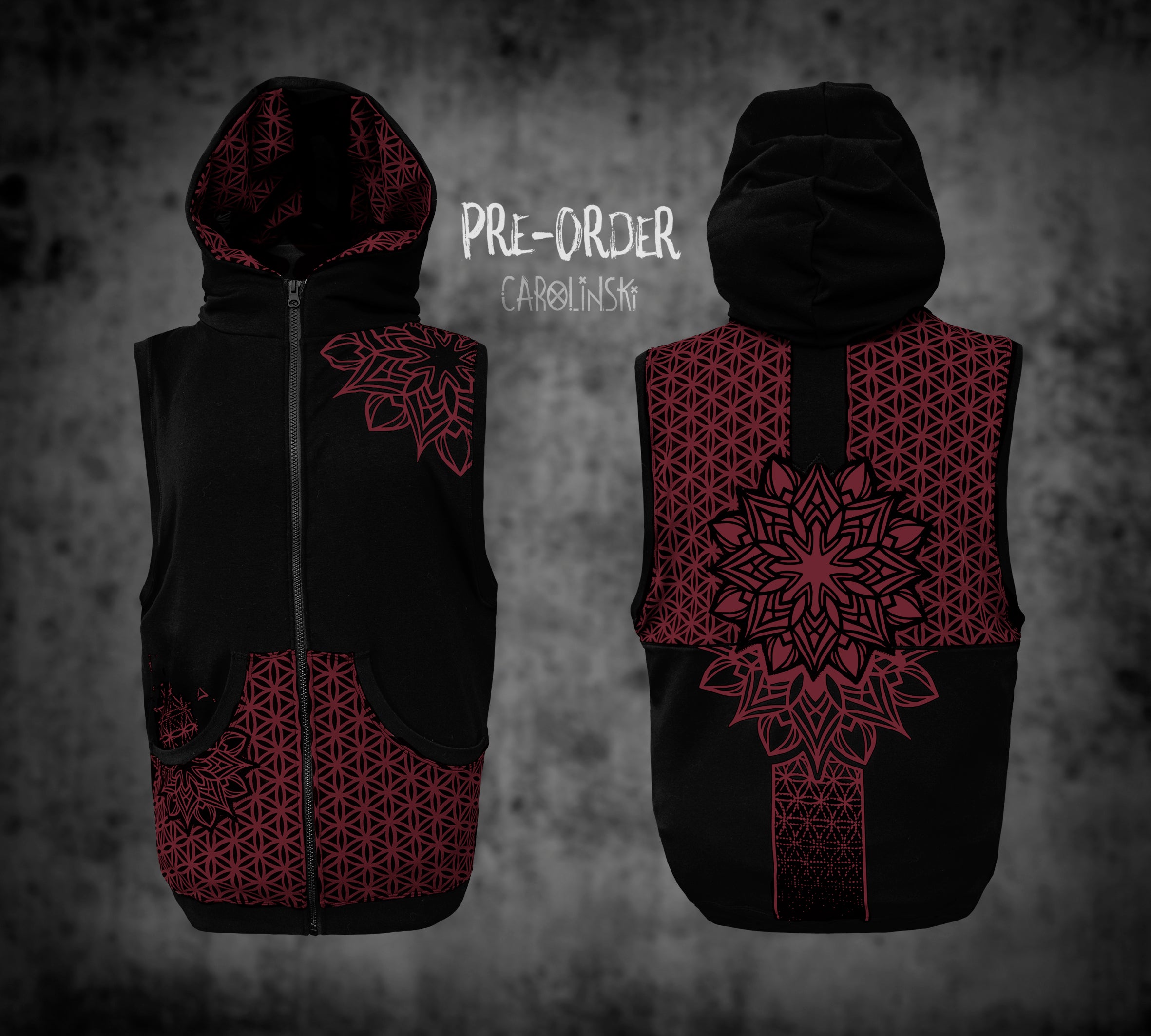 Sleeveless Zip - Flower of Life