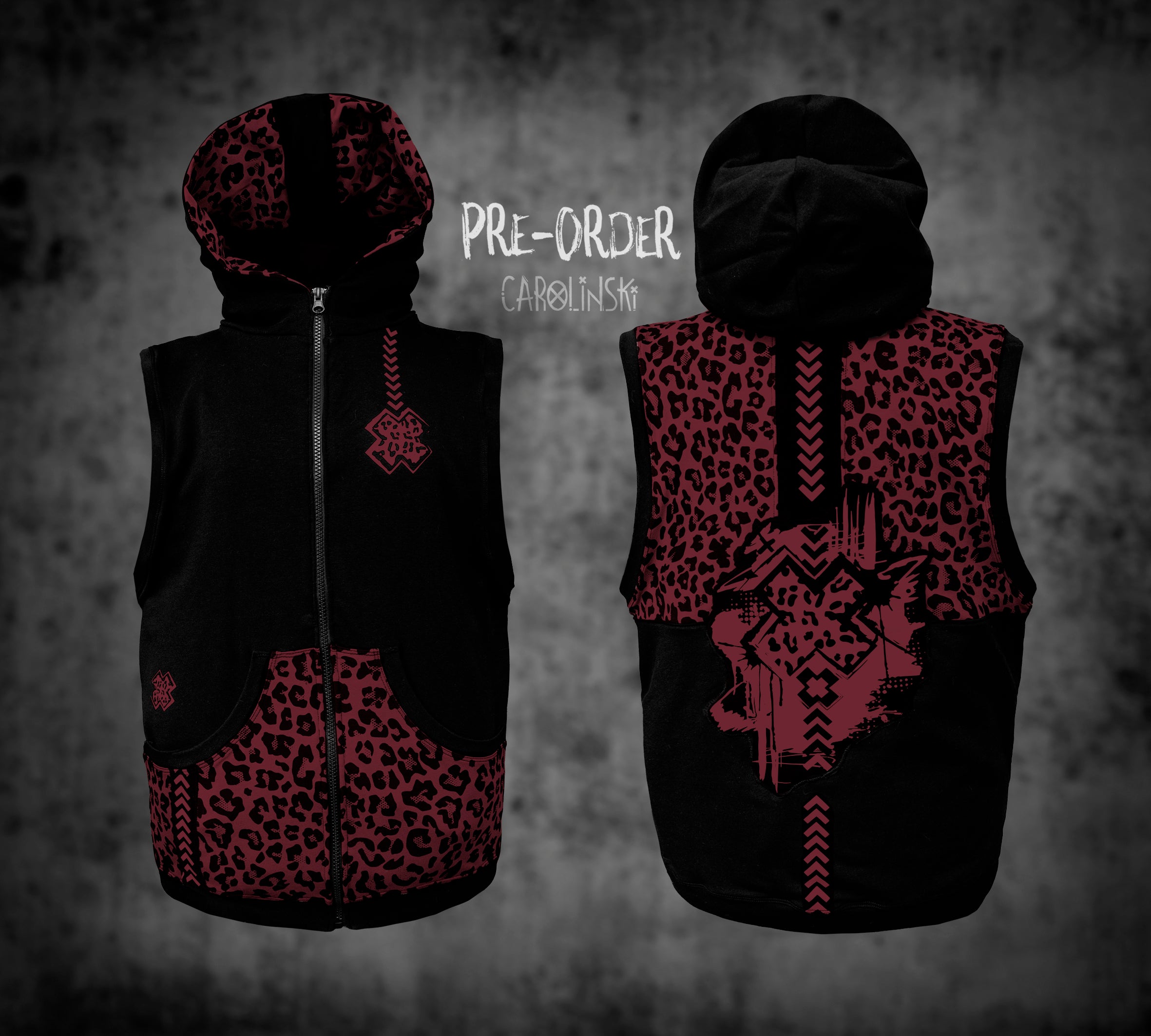 Sleeveless Zip - Leopard