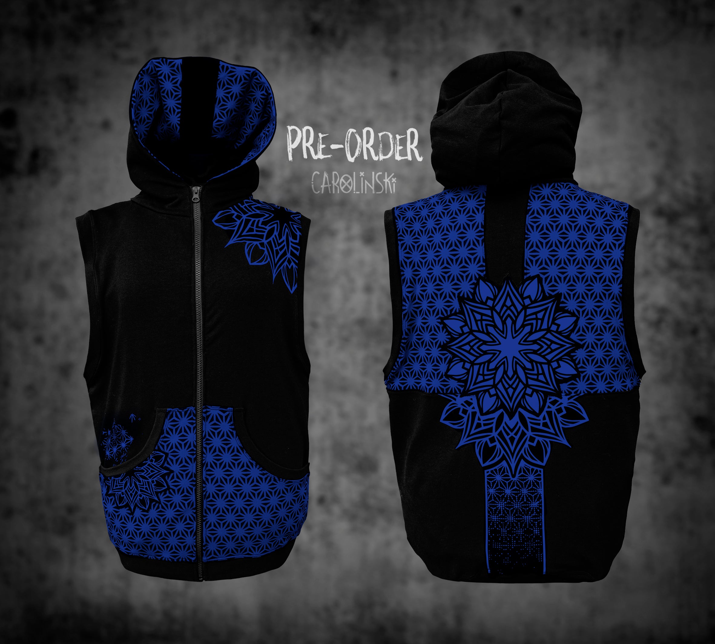 Sleeveless Zip - Asanoha