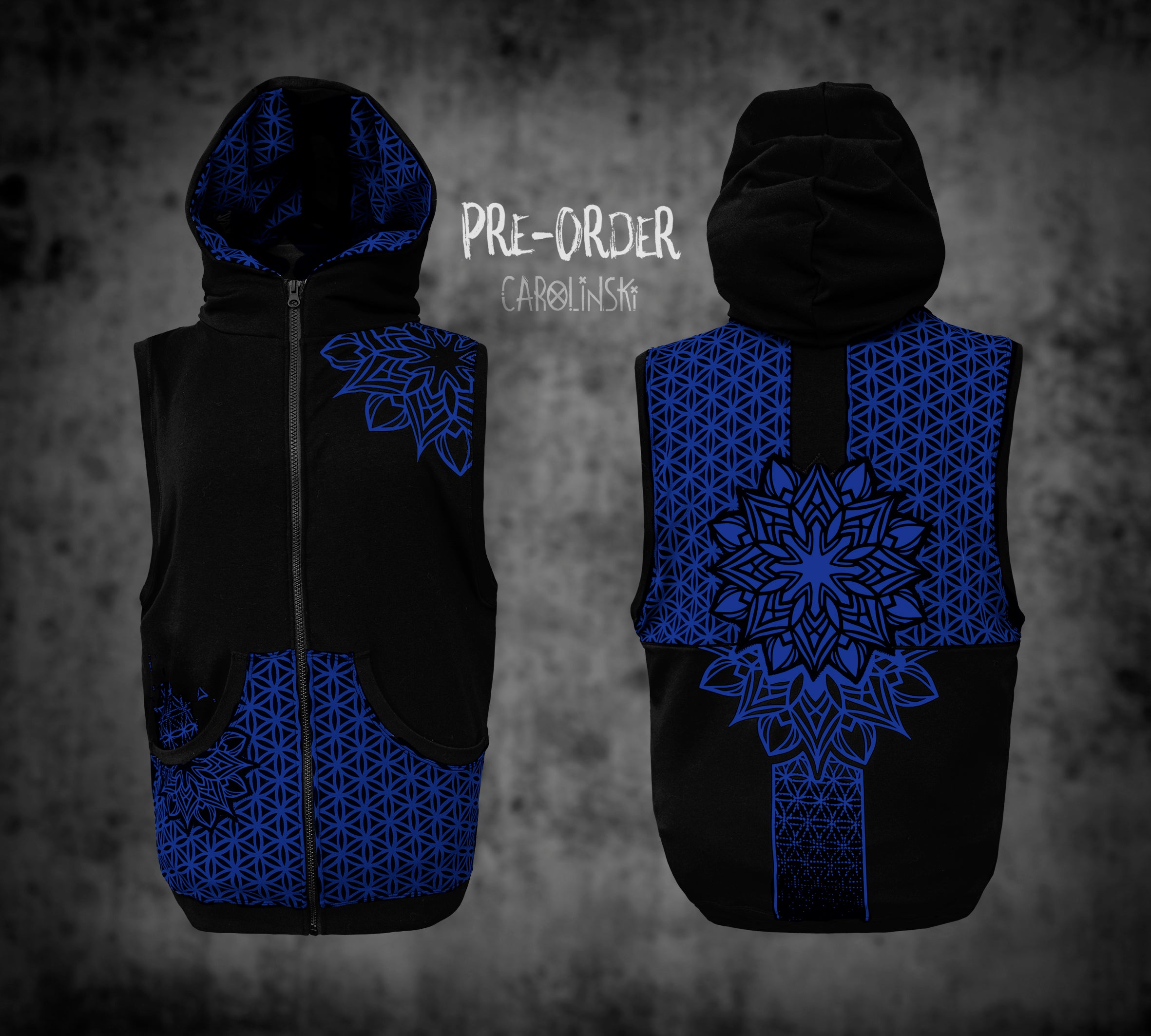 Sleeveless Zip - Flower of Life