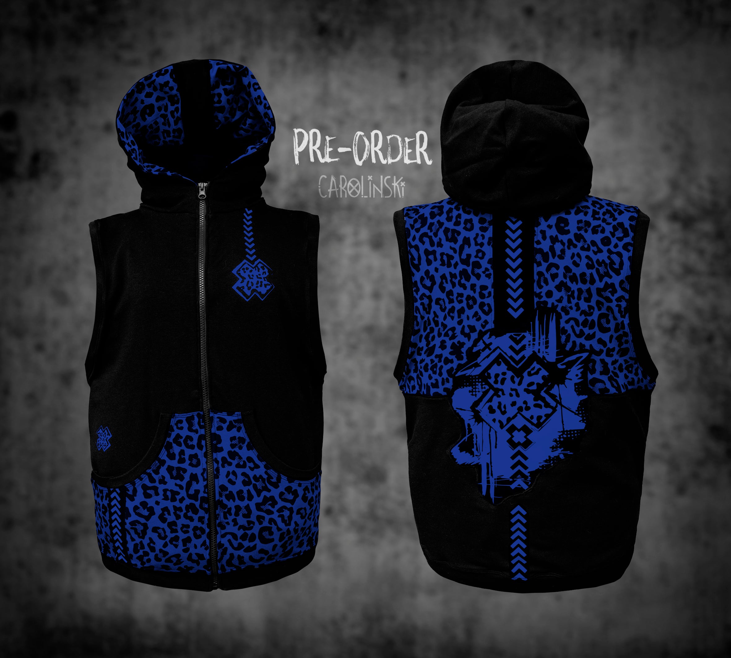 Sleeveless Zip - Leopard
