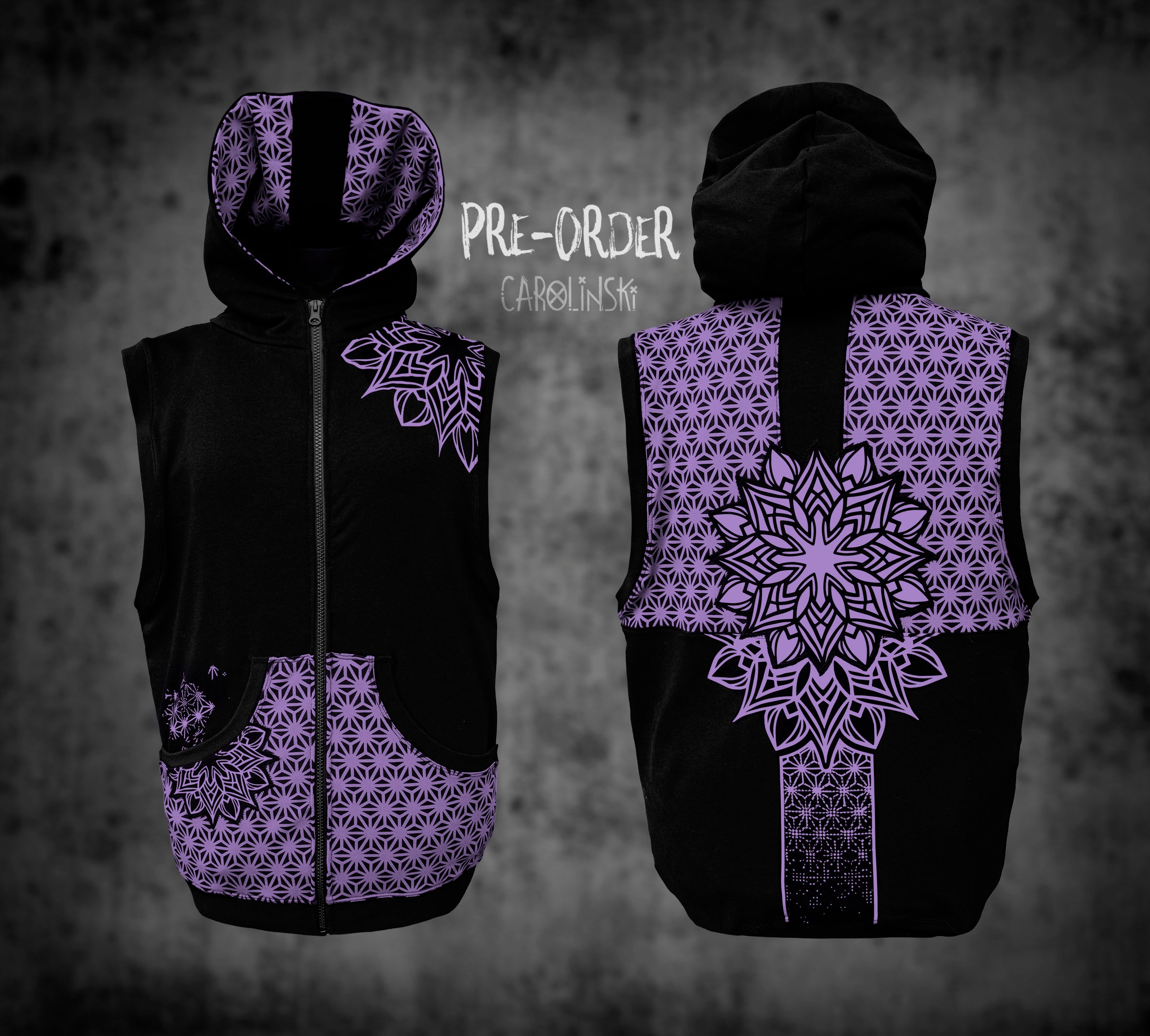 Sleeveless Zip - Asanoha