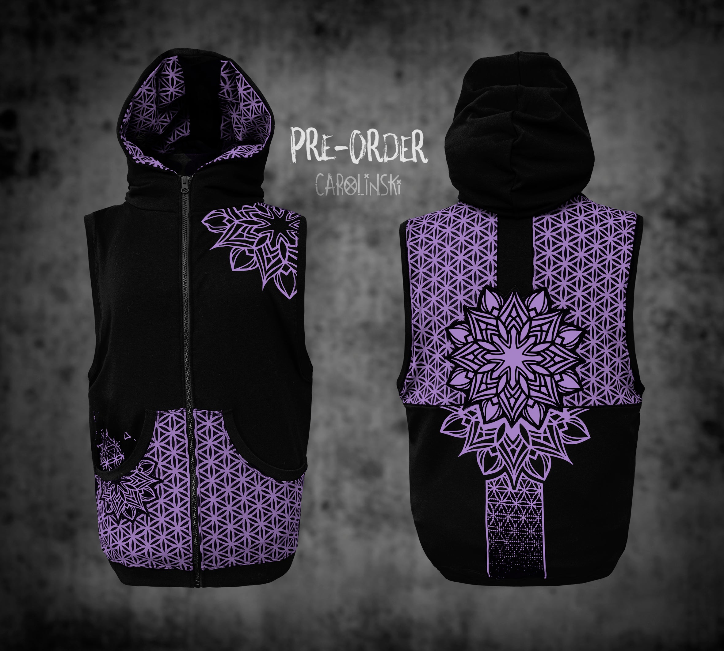 Sleeveless Zip - Flower of Life