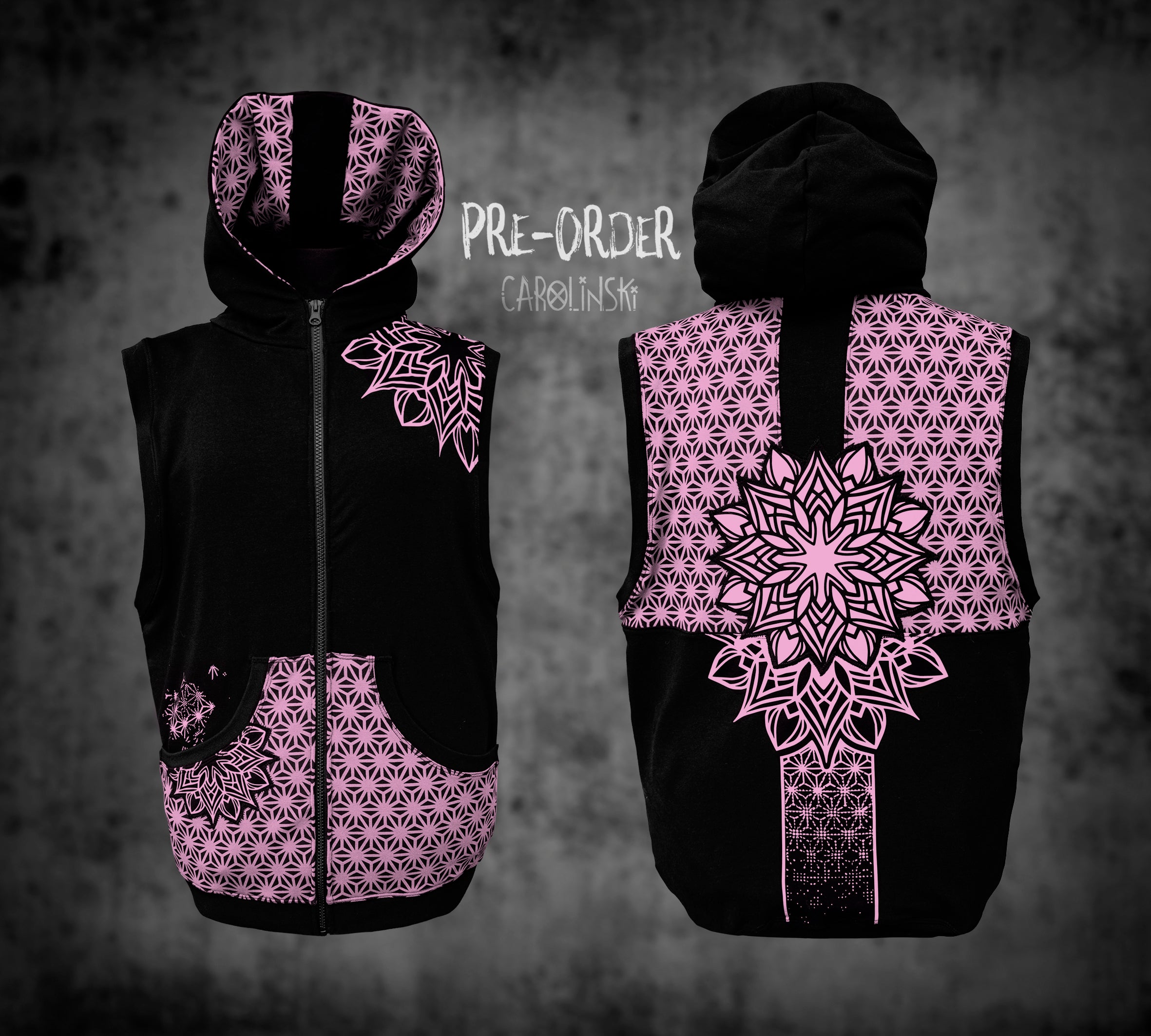Sleeveless Zip - Asanoha