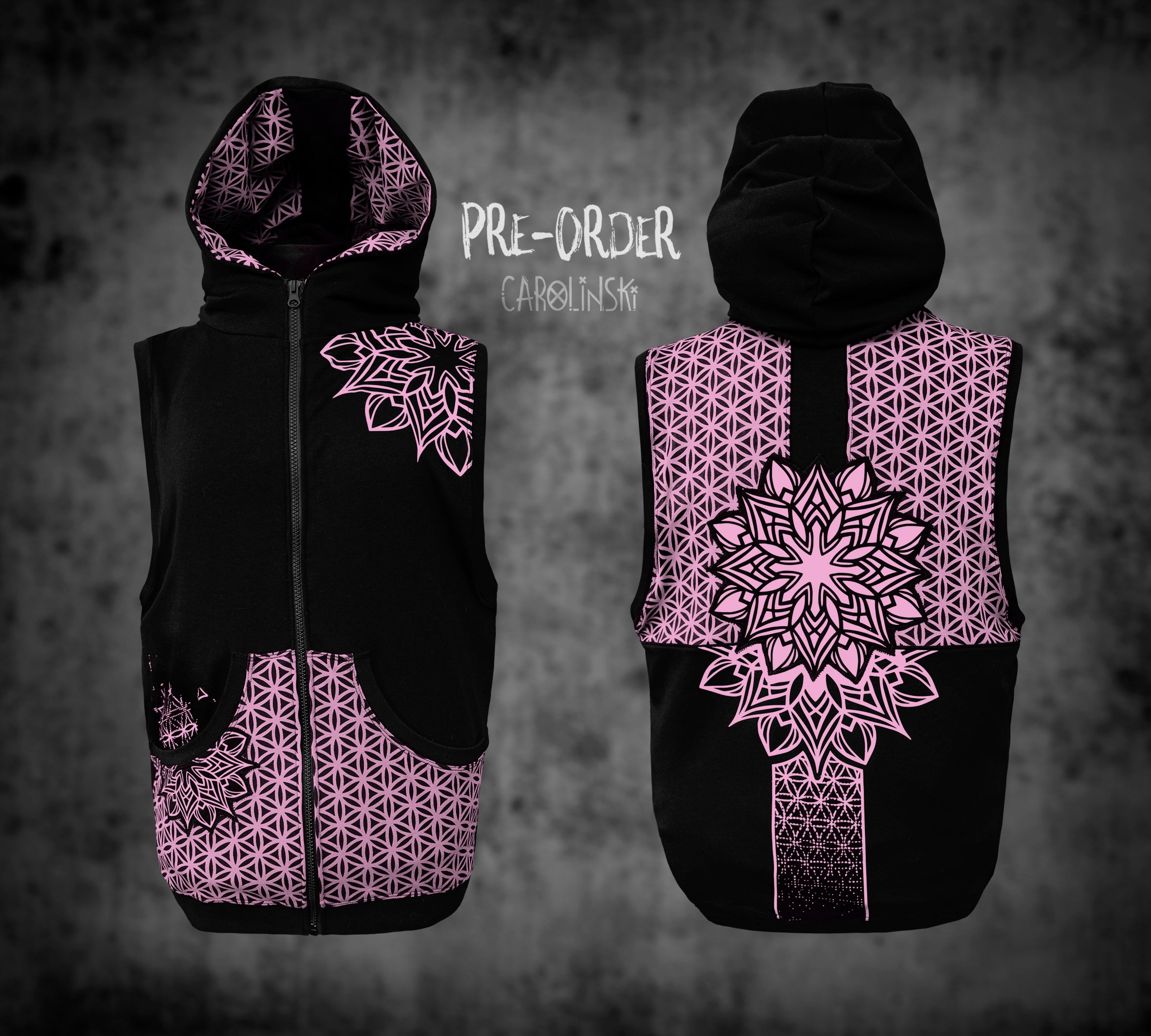 Sleeveless Zip - Flower of Life