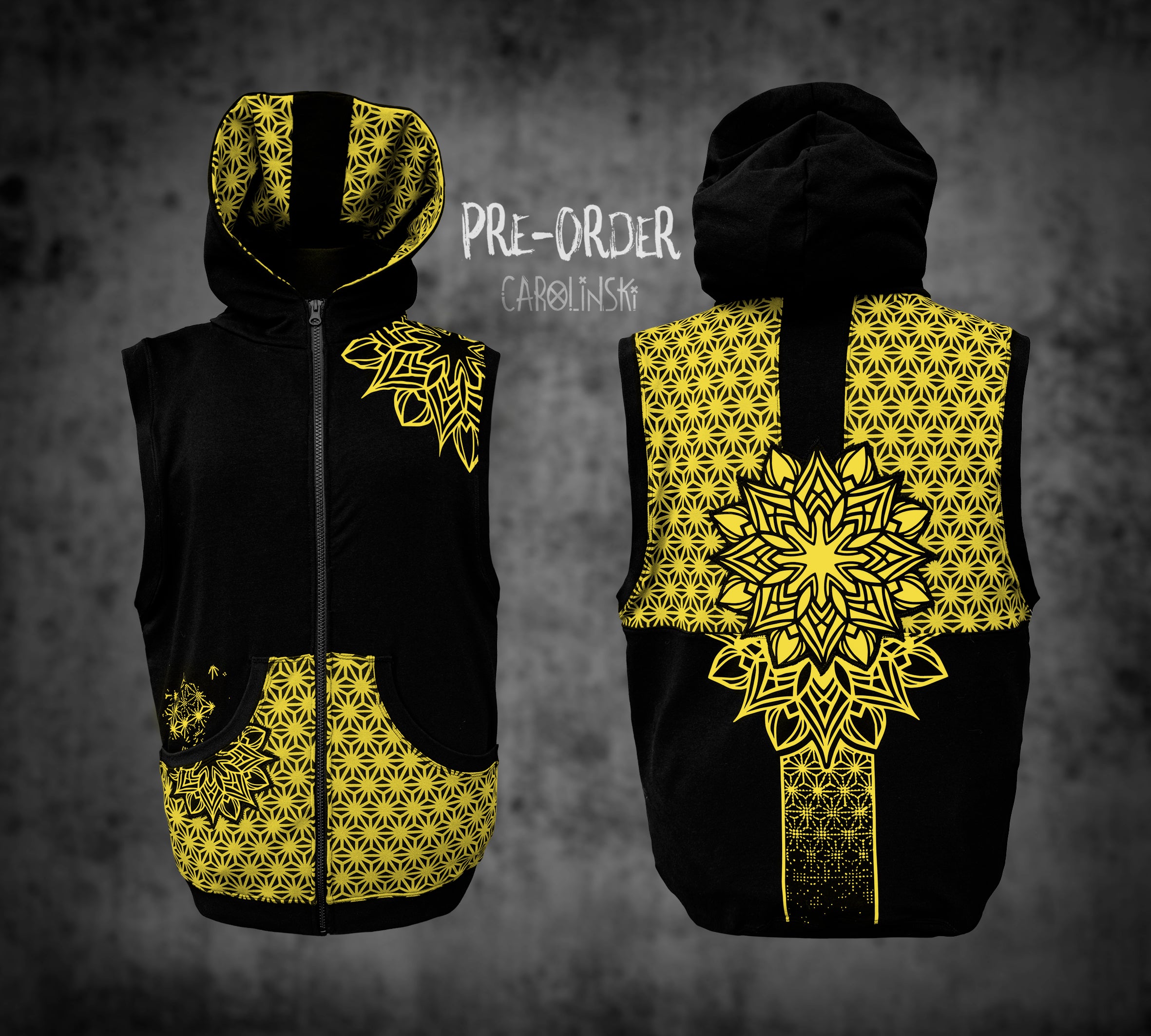Sleeveless Zip - Asanoha