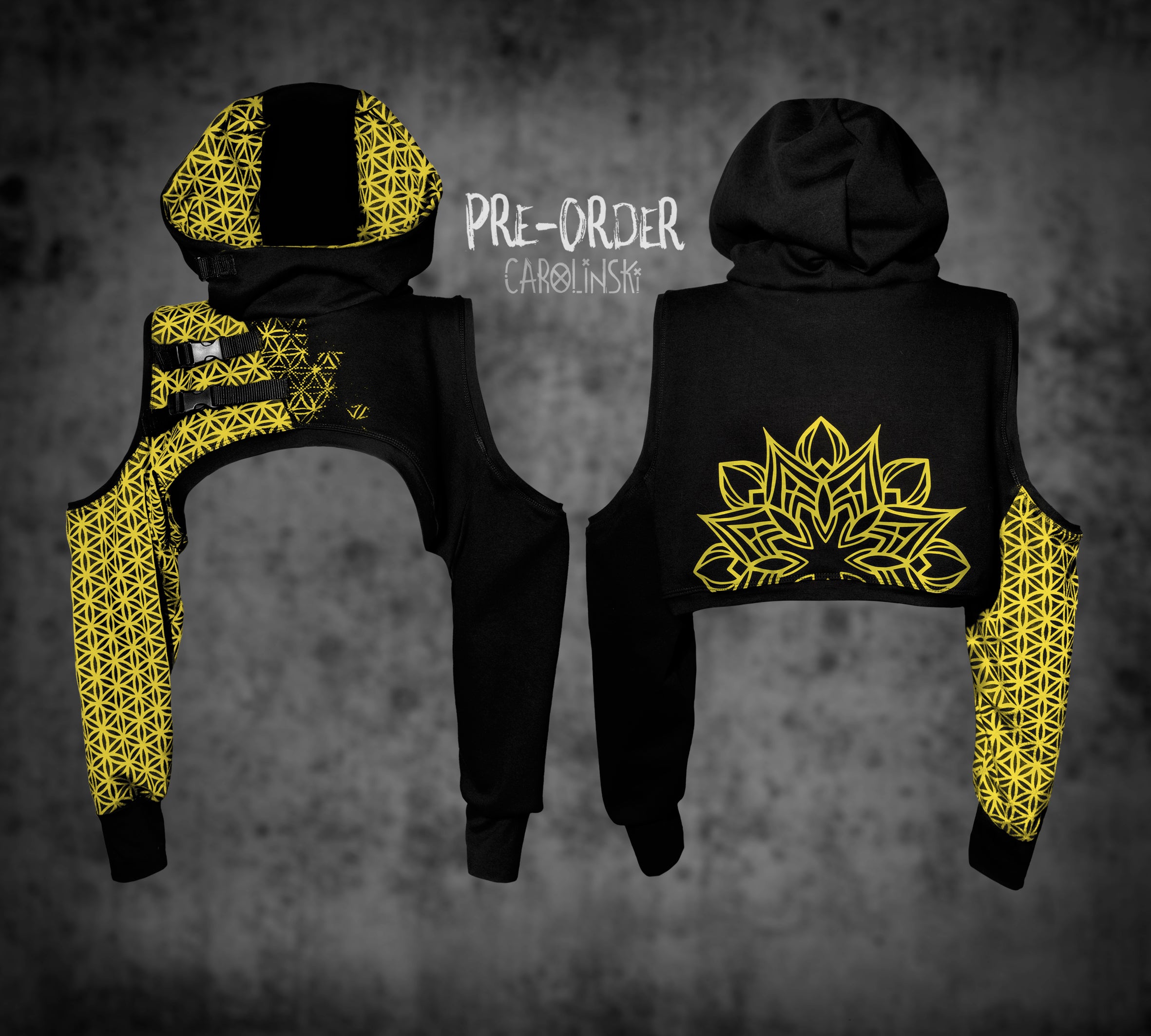 Crop Hoodie - Flower of Life