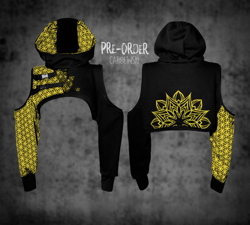Crop Hoodie - Flower of Life