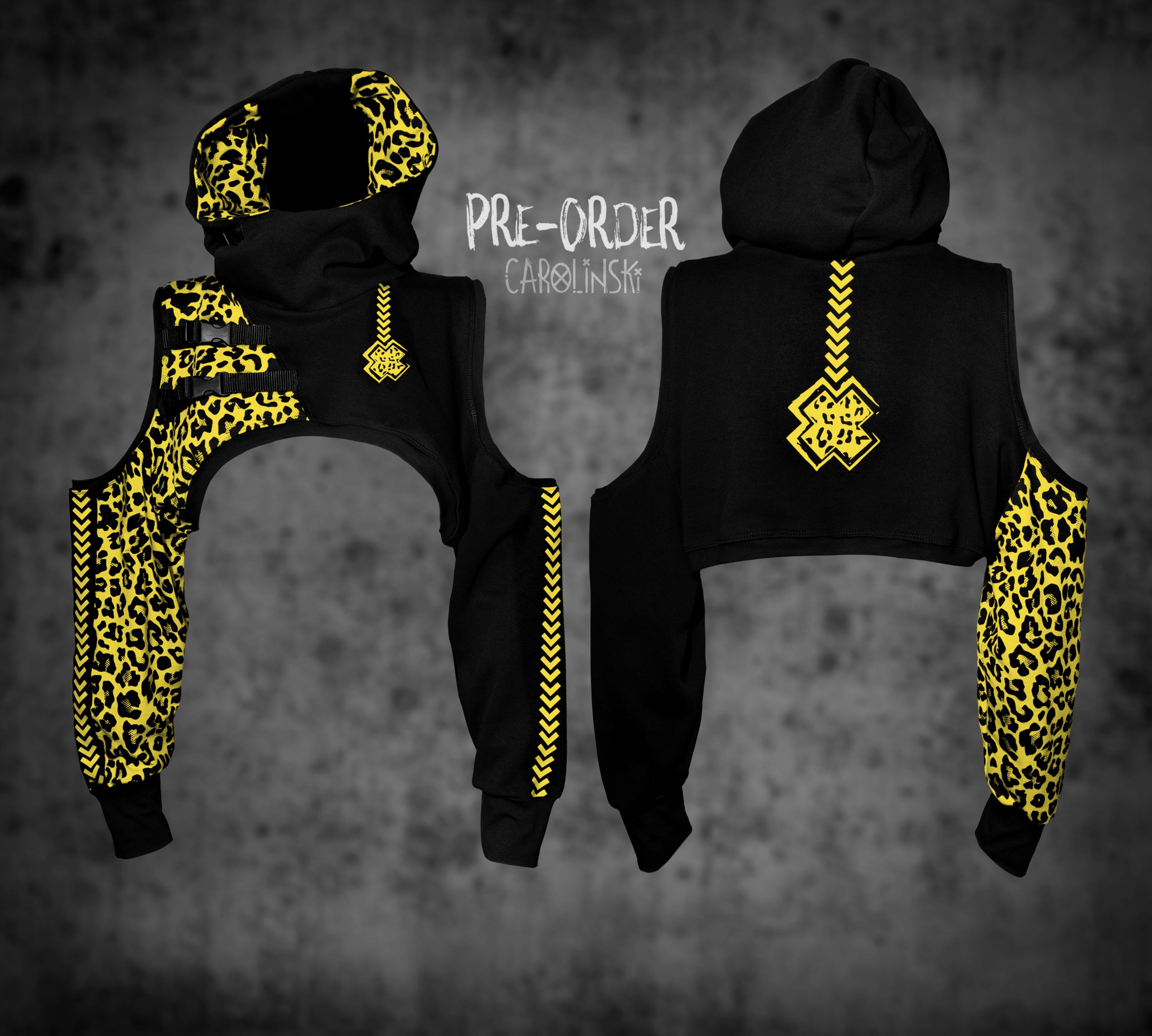 Crop Hoodie - Leopard