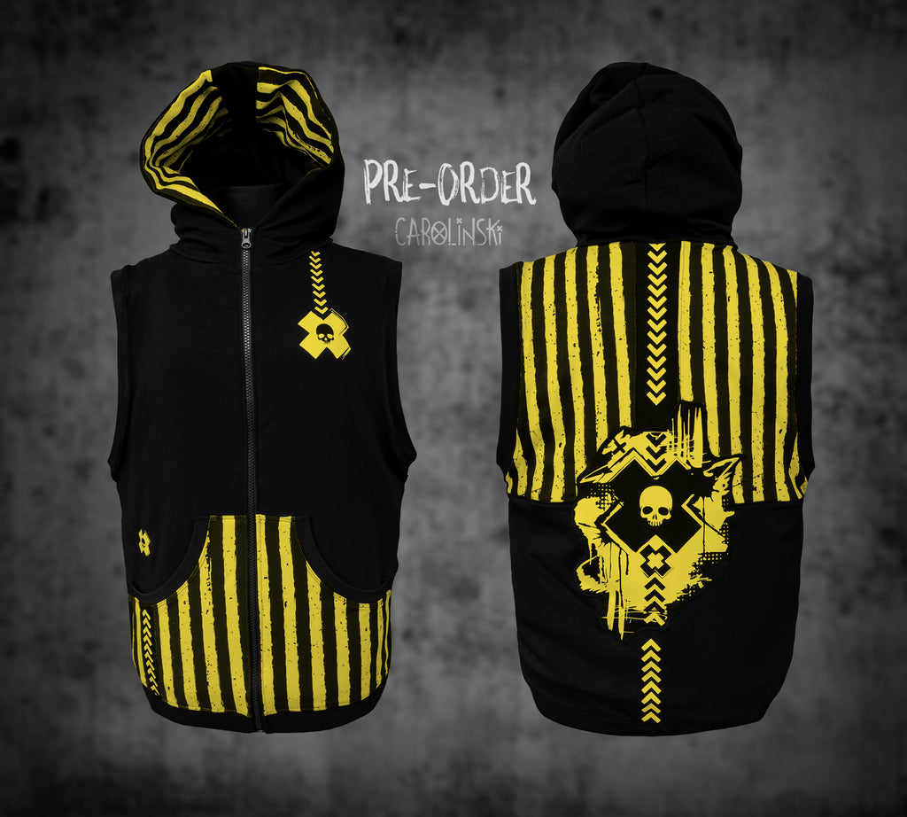 Sleeveless Zip - Stripes