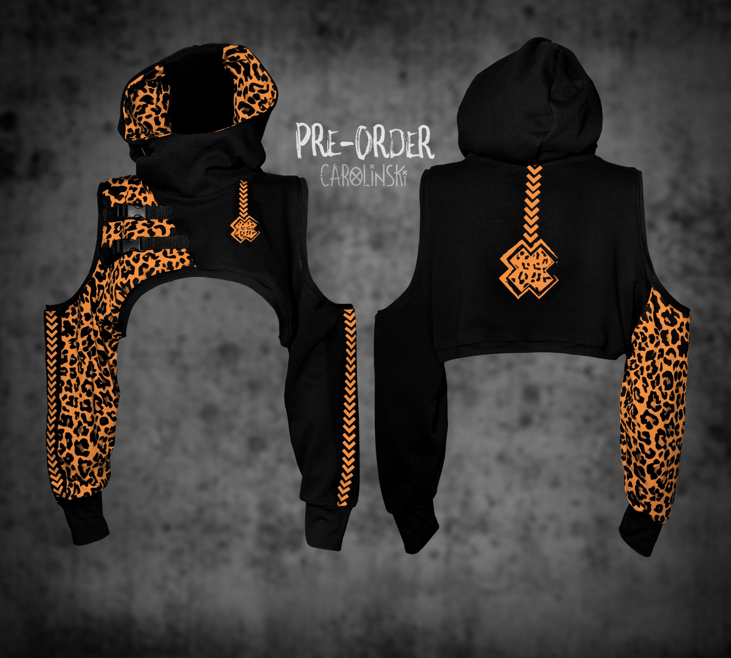Crop Hoodie - Leopard