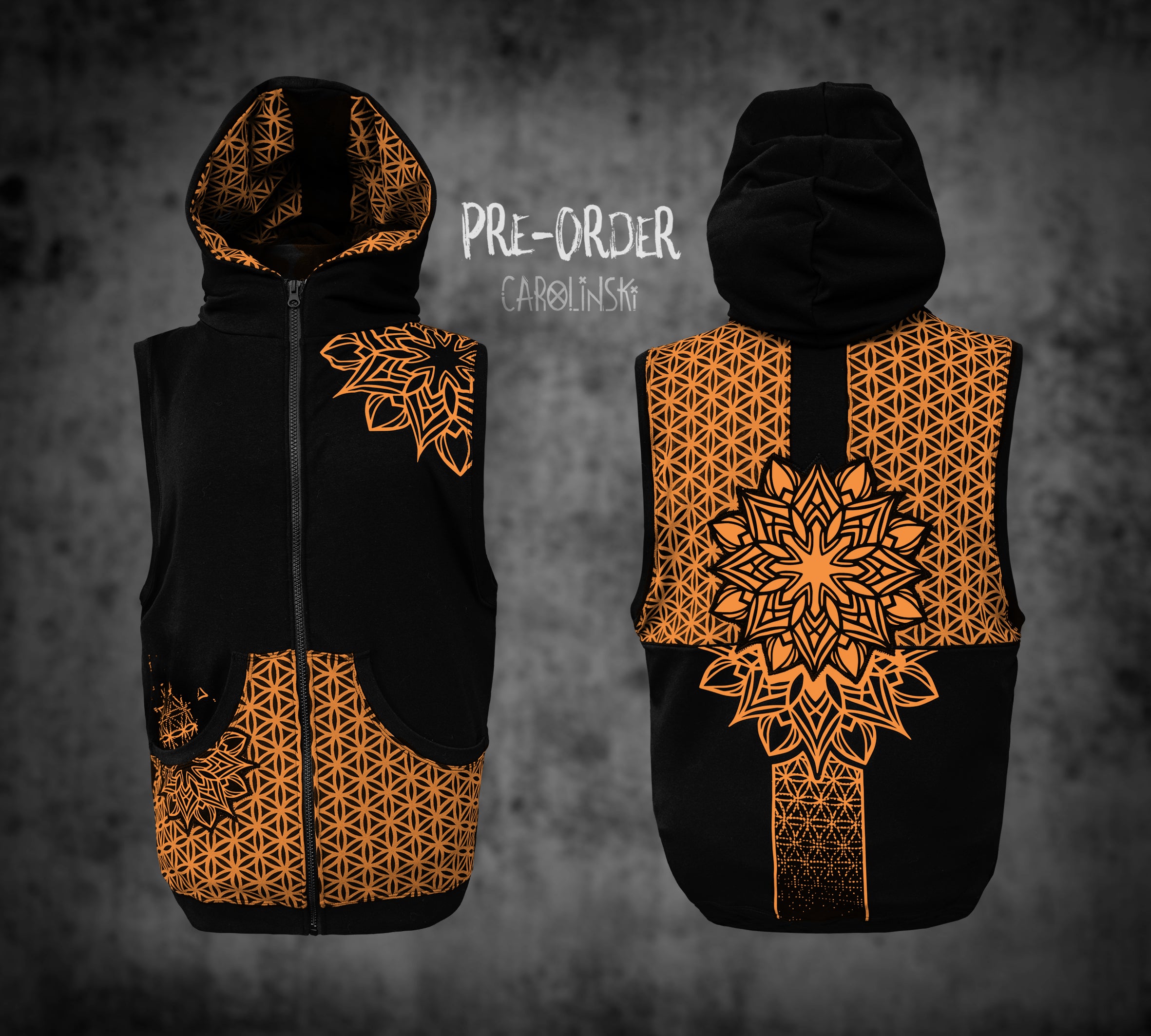 Sleeveless Zip - Flower of Life