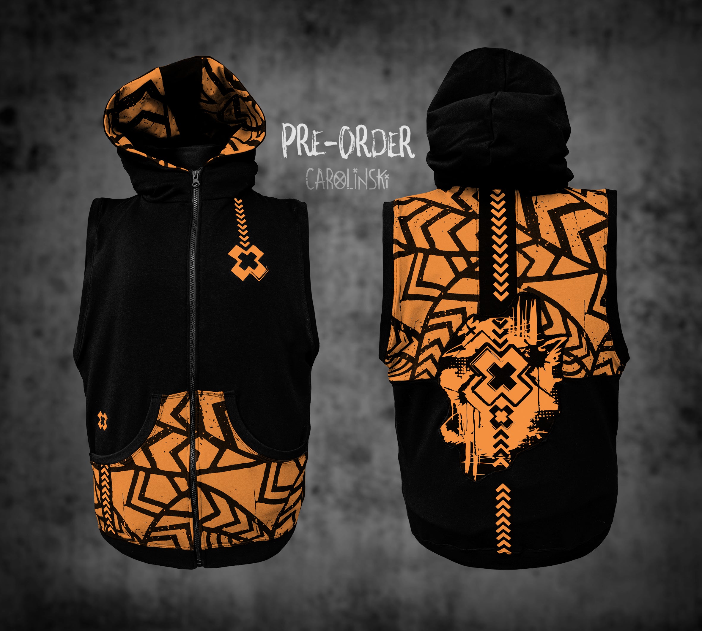 Sleeveless zip - Grunge