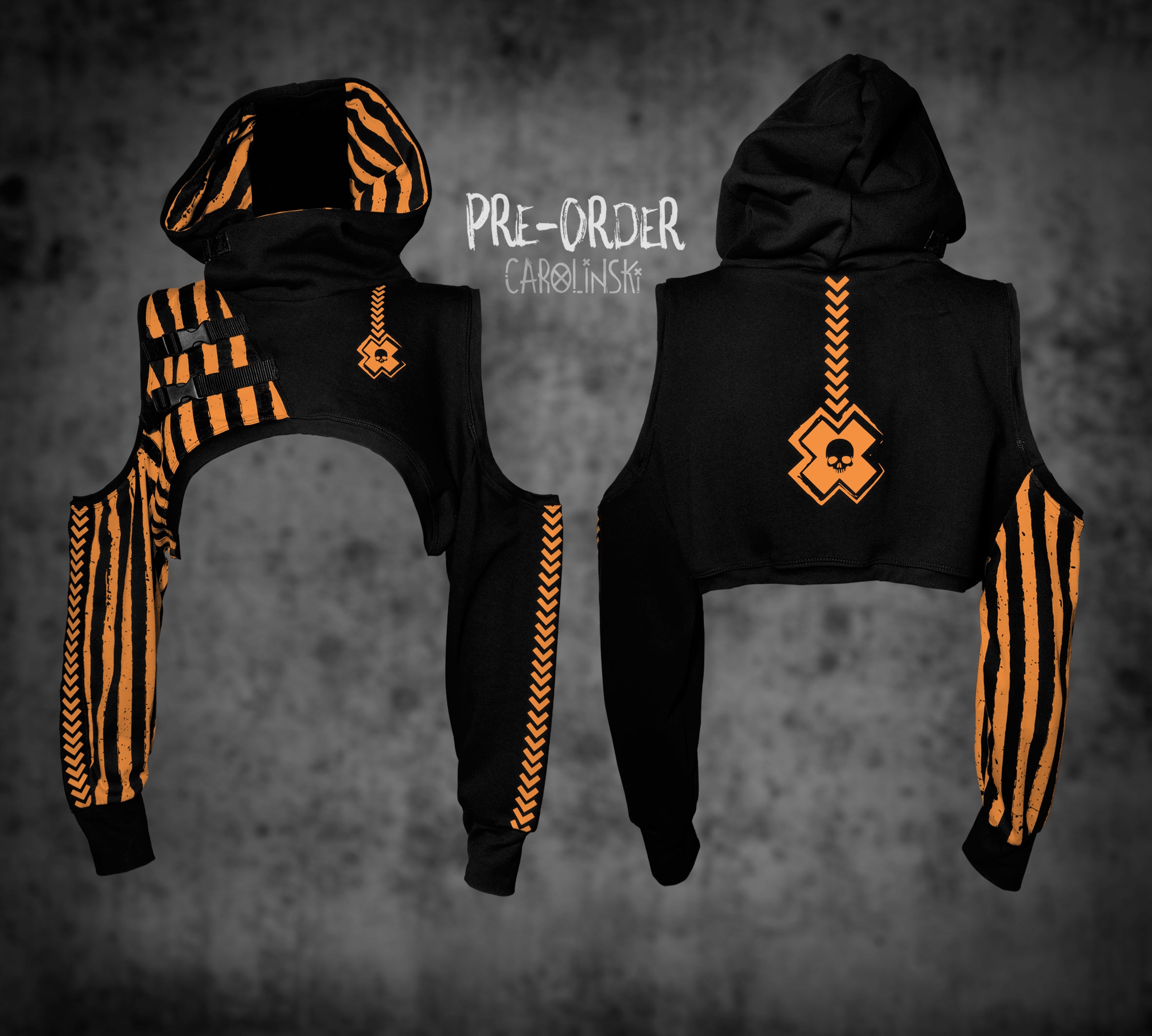 Crop Hoodie - Stripes