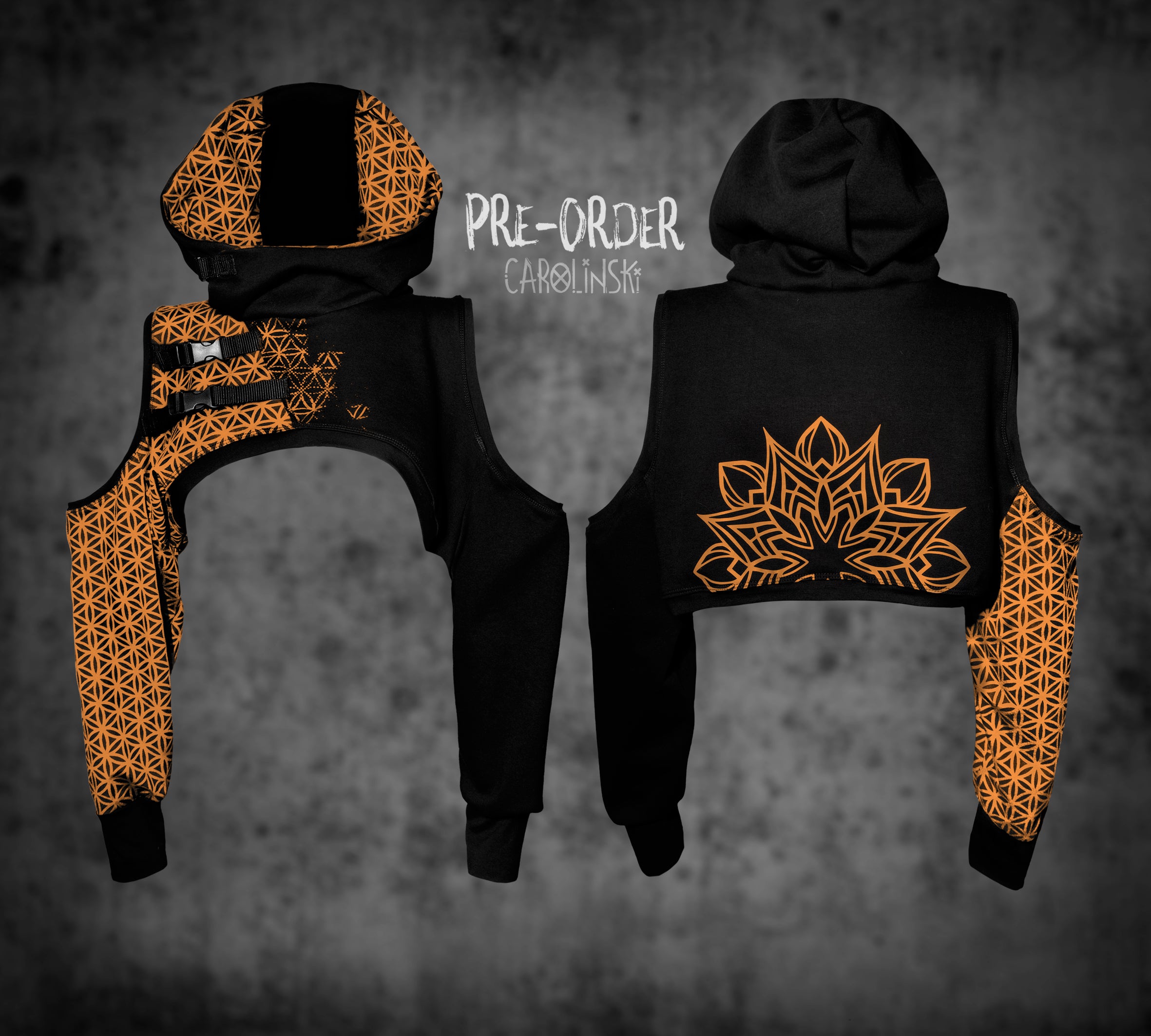 Crop Hoodie - Flower of Life