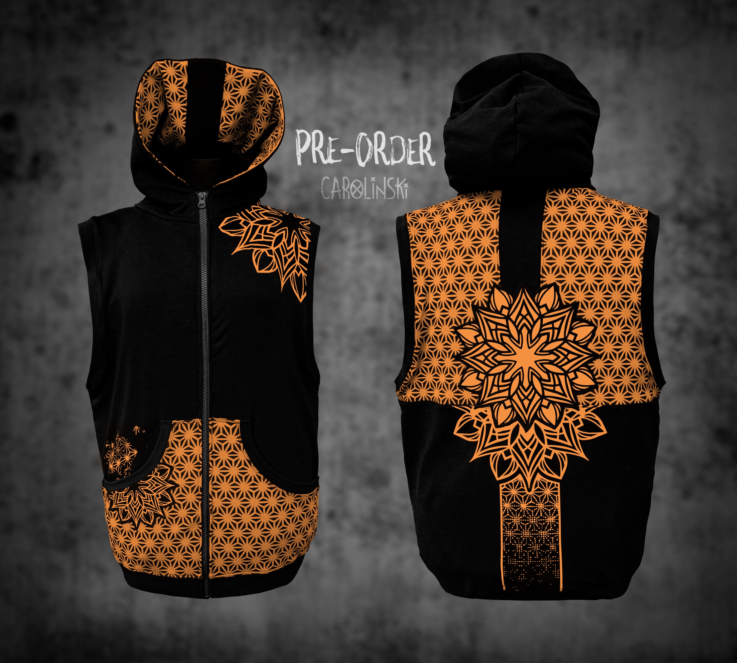 Sleeveless Zip - Asanoha