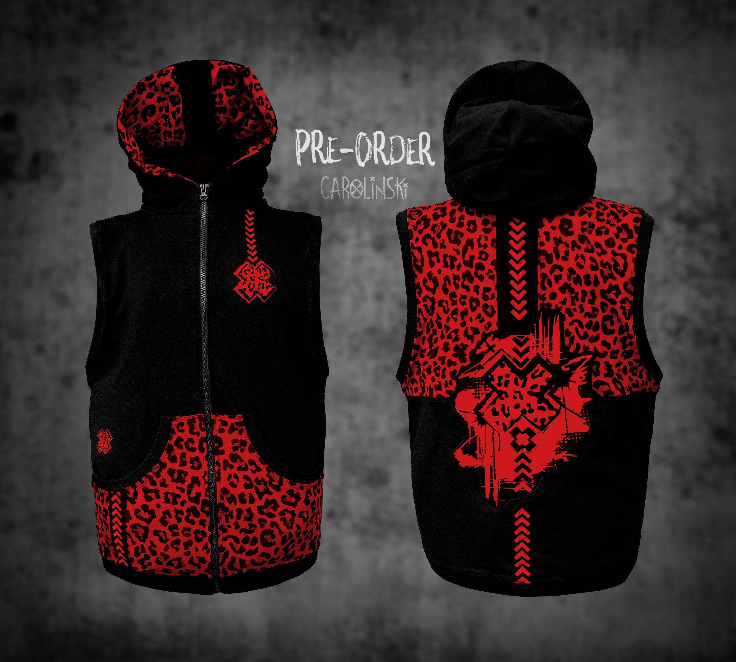 Sleeveless Zip - Leopard