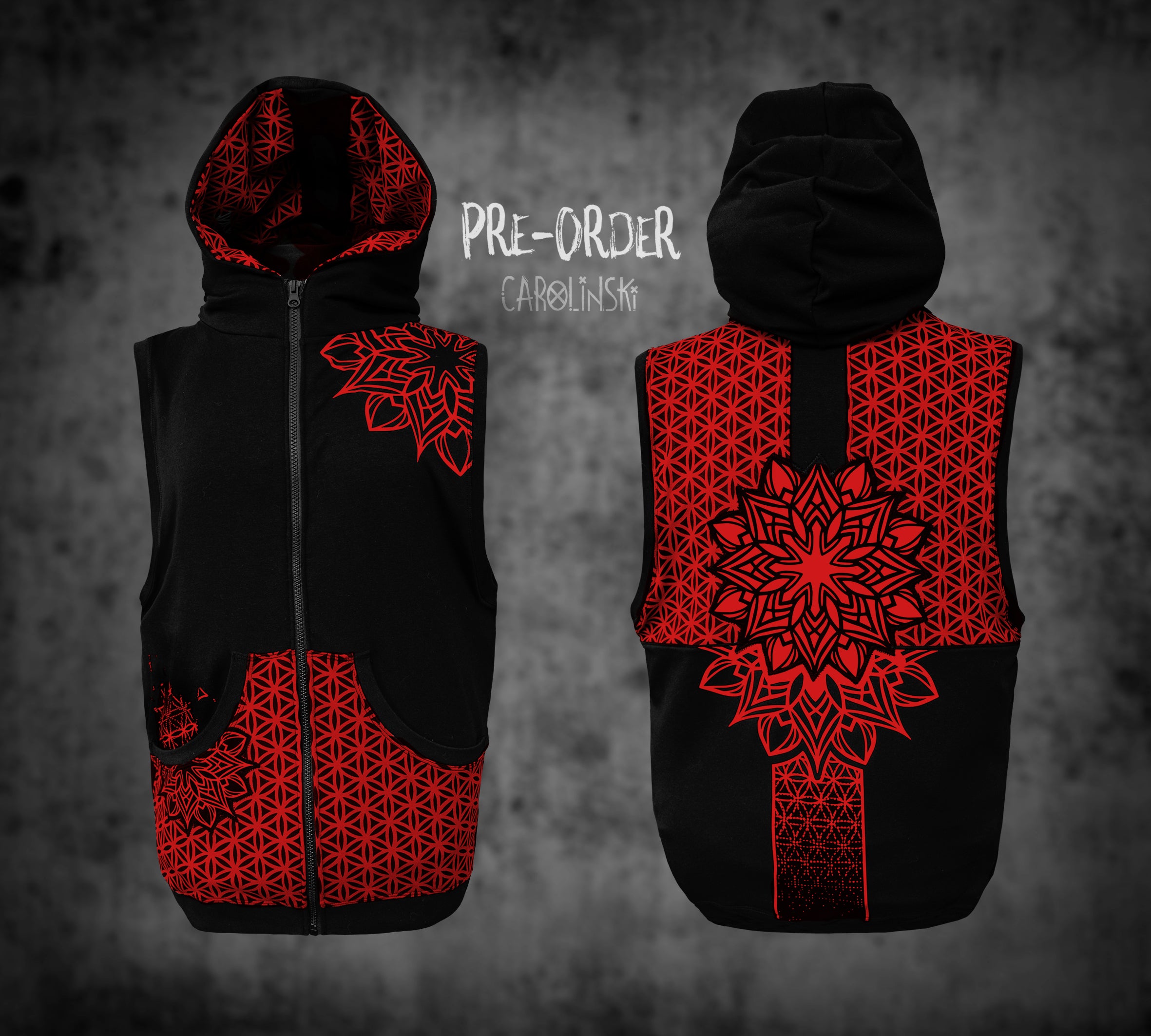 Sleeveless Zip - Flower of Life