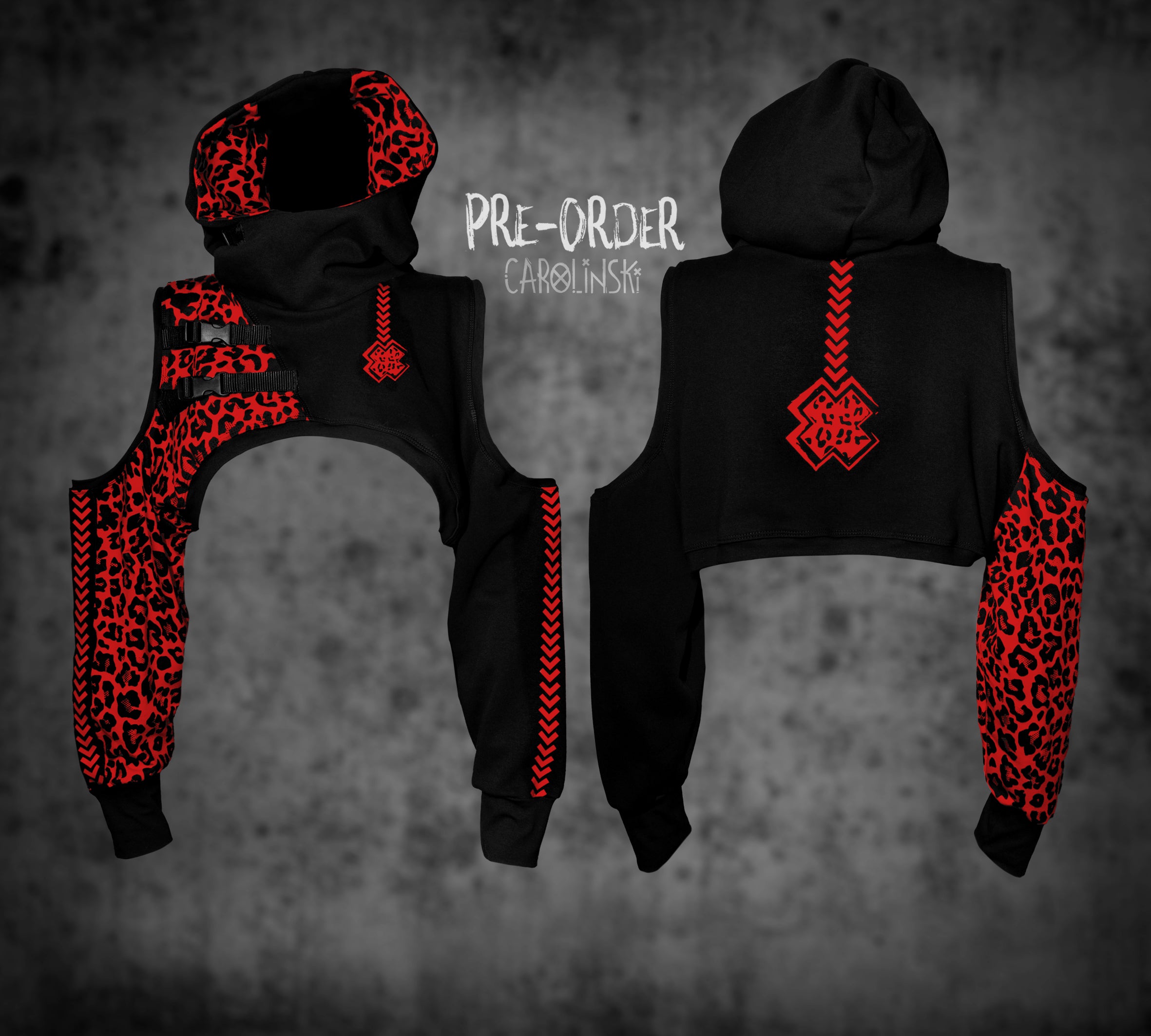 Crop Hoodie - Leopard