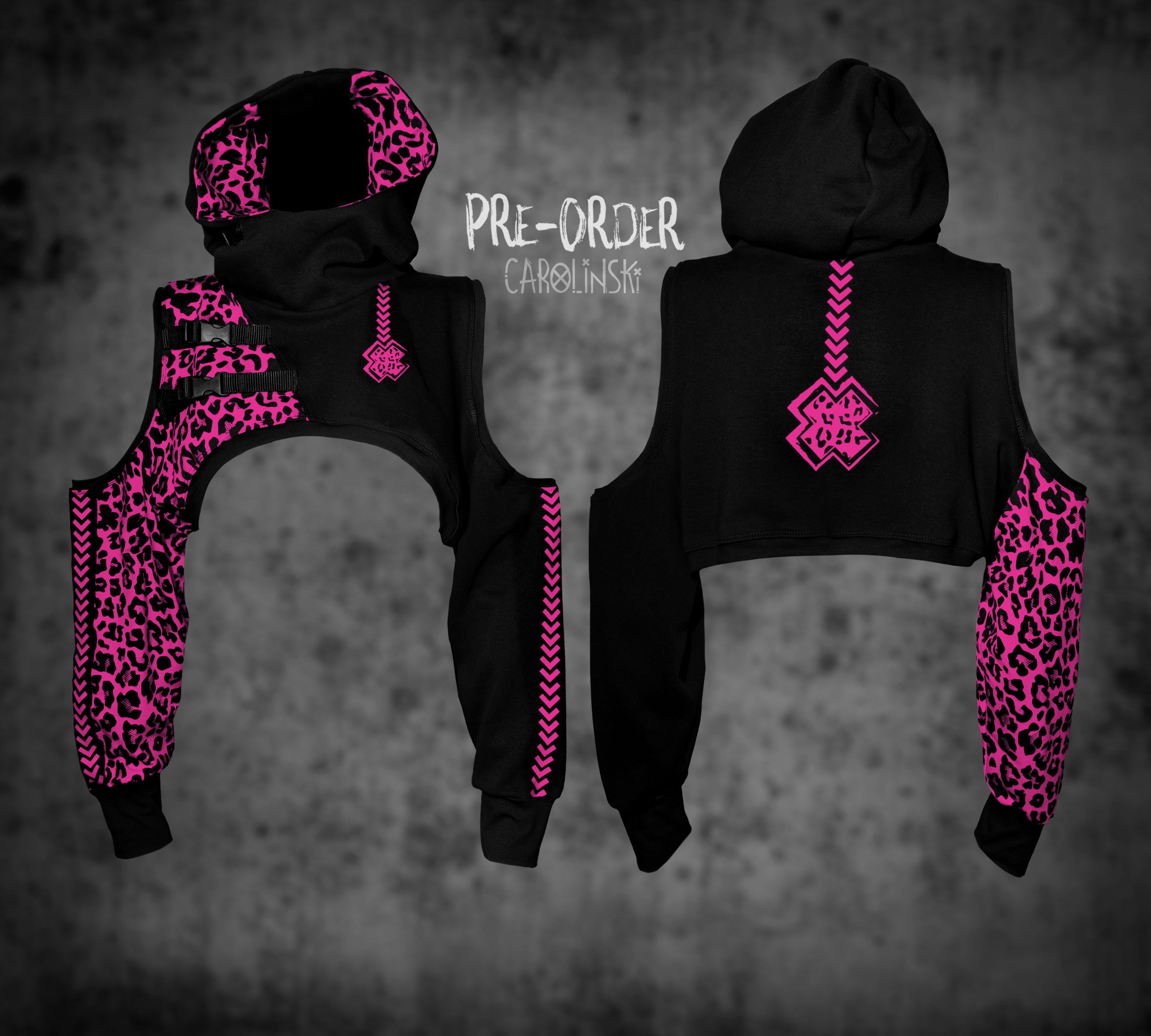 Crop Hoodie - Leopard