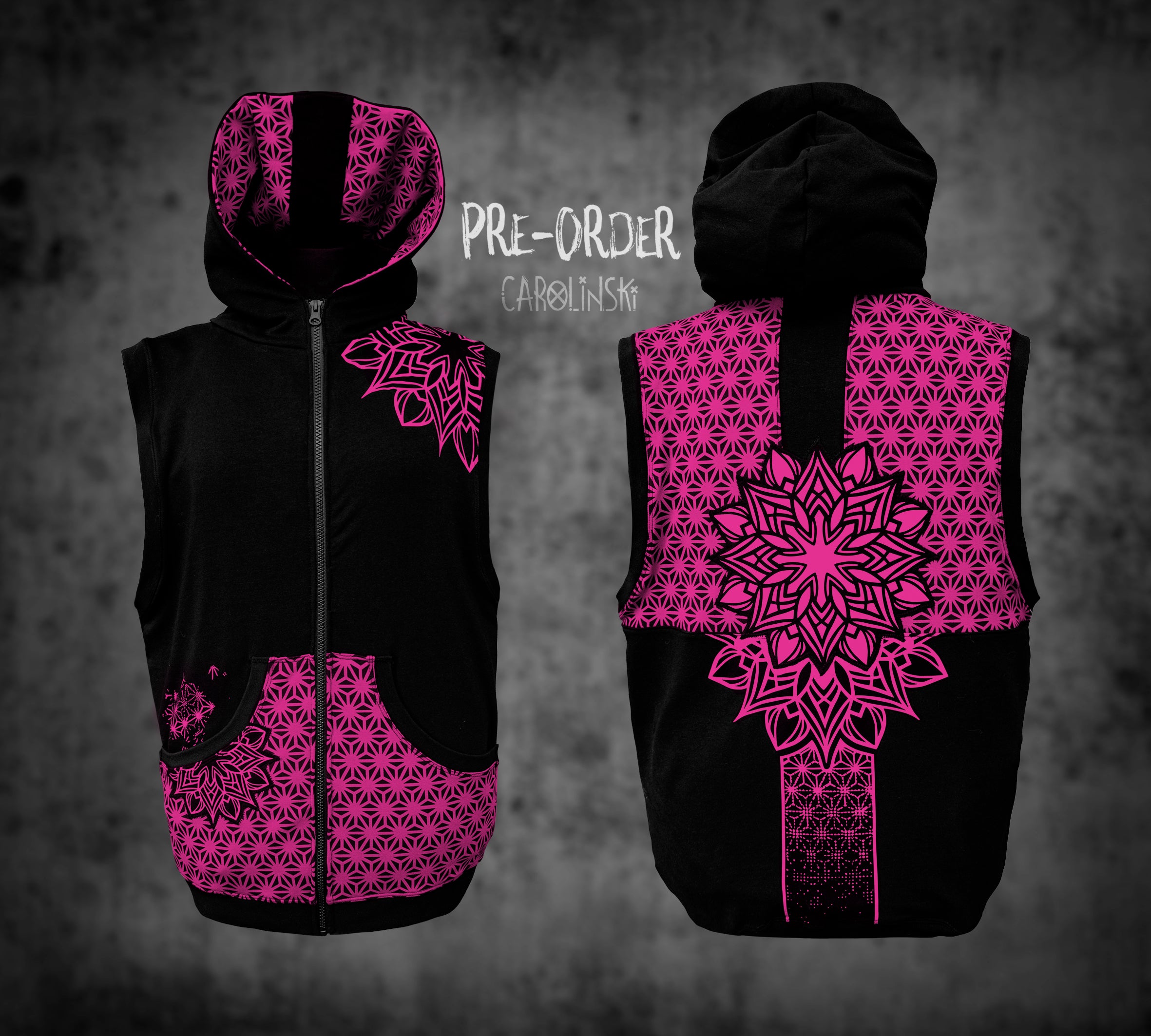 Sleeveless Zip - Asanoha