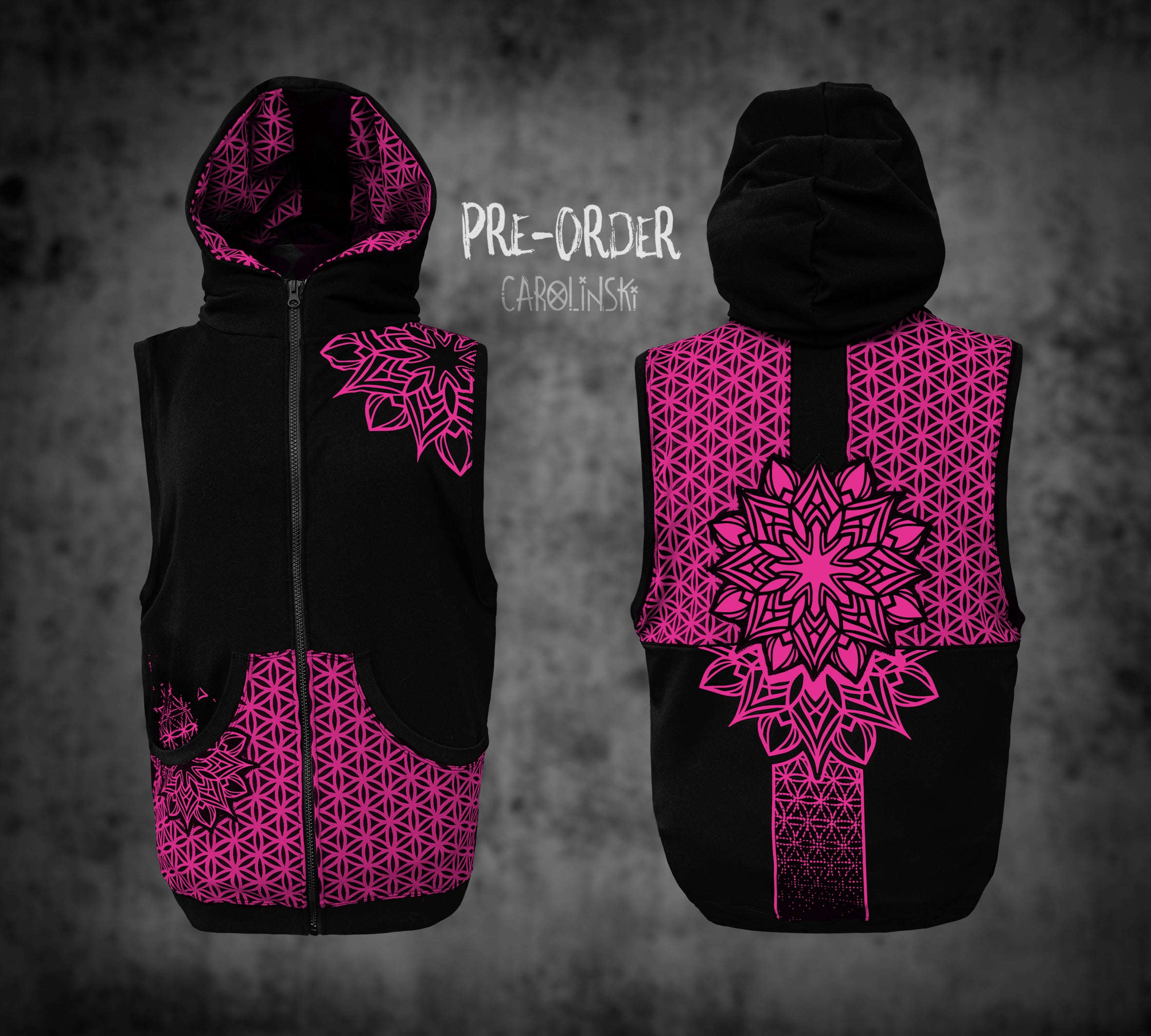 Sleeveless Zip - Flower of Life