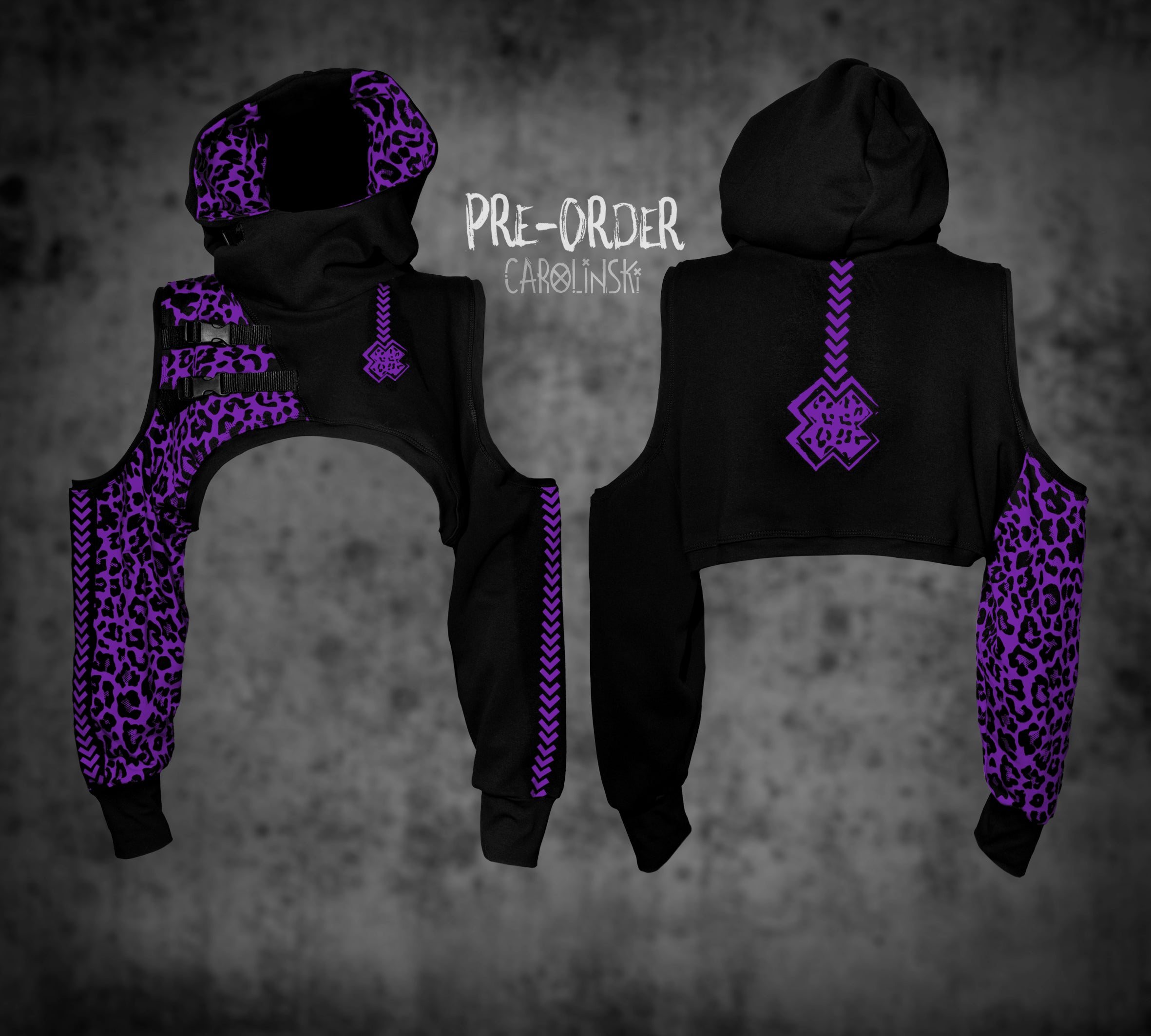 Crop Hoodie - Leopard