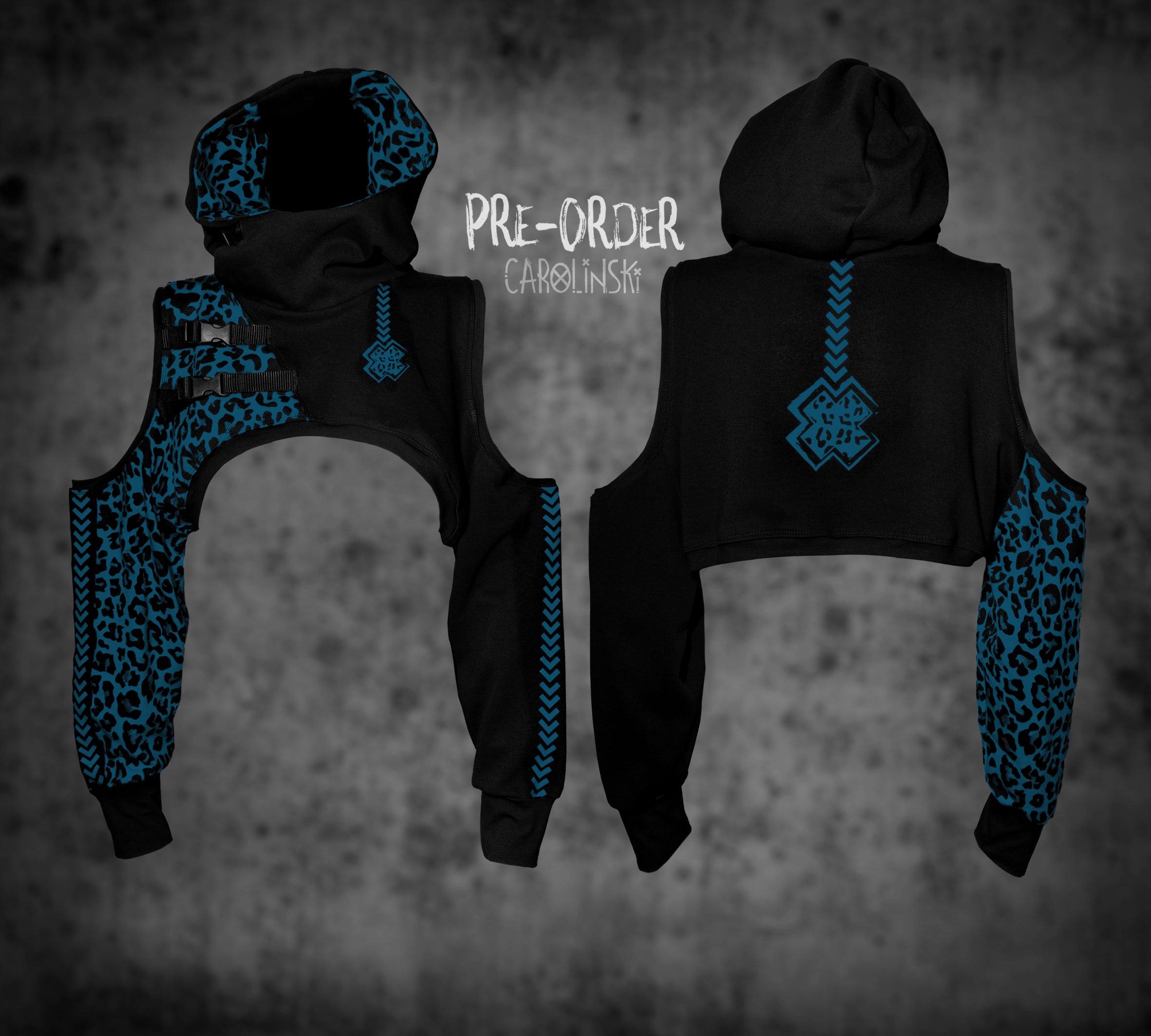 Crop Hoodie - Leopard