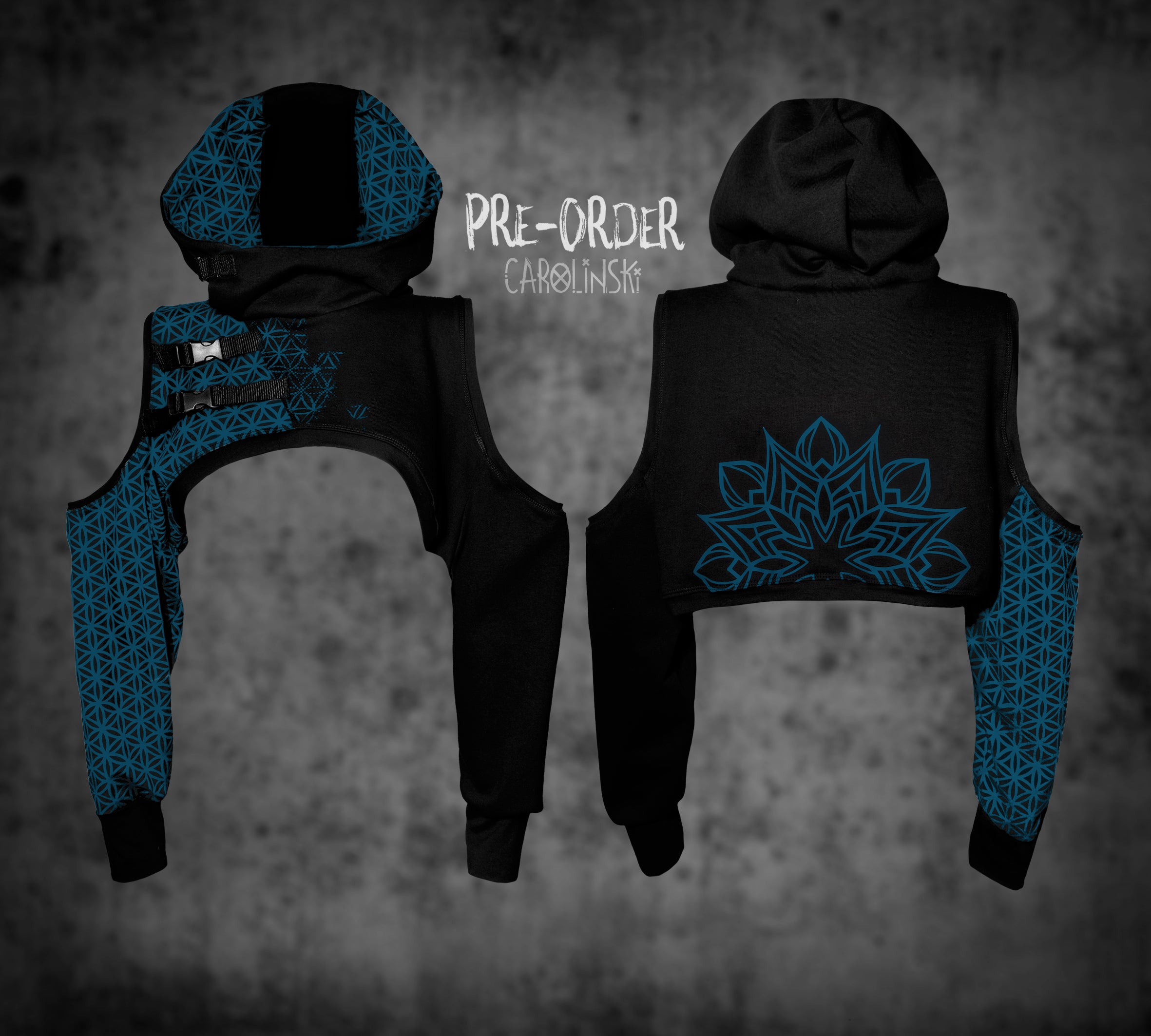 Crop Hoodie - Flower of Life
