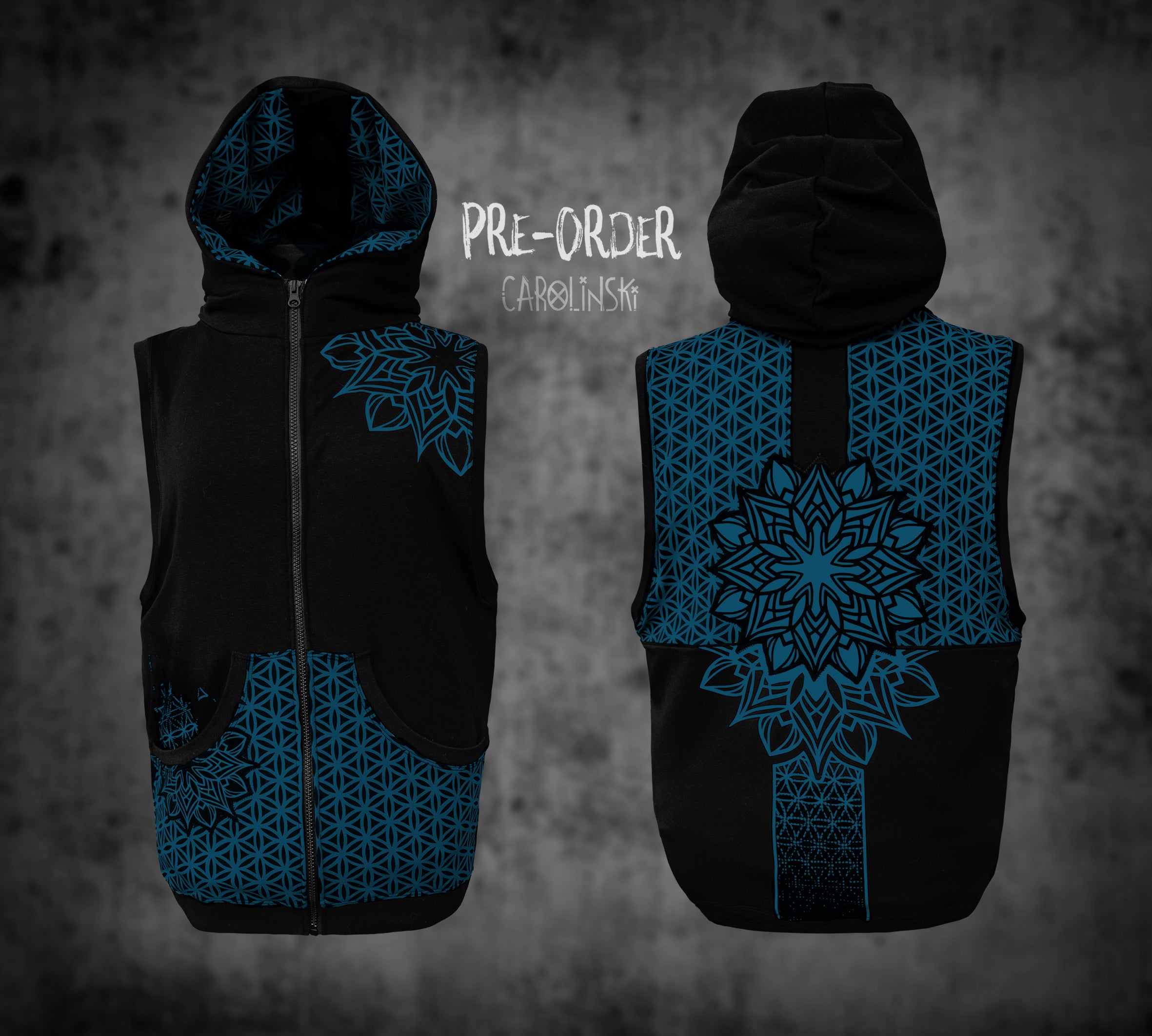 Sleeveless Zip - Flower of Life