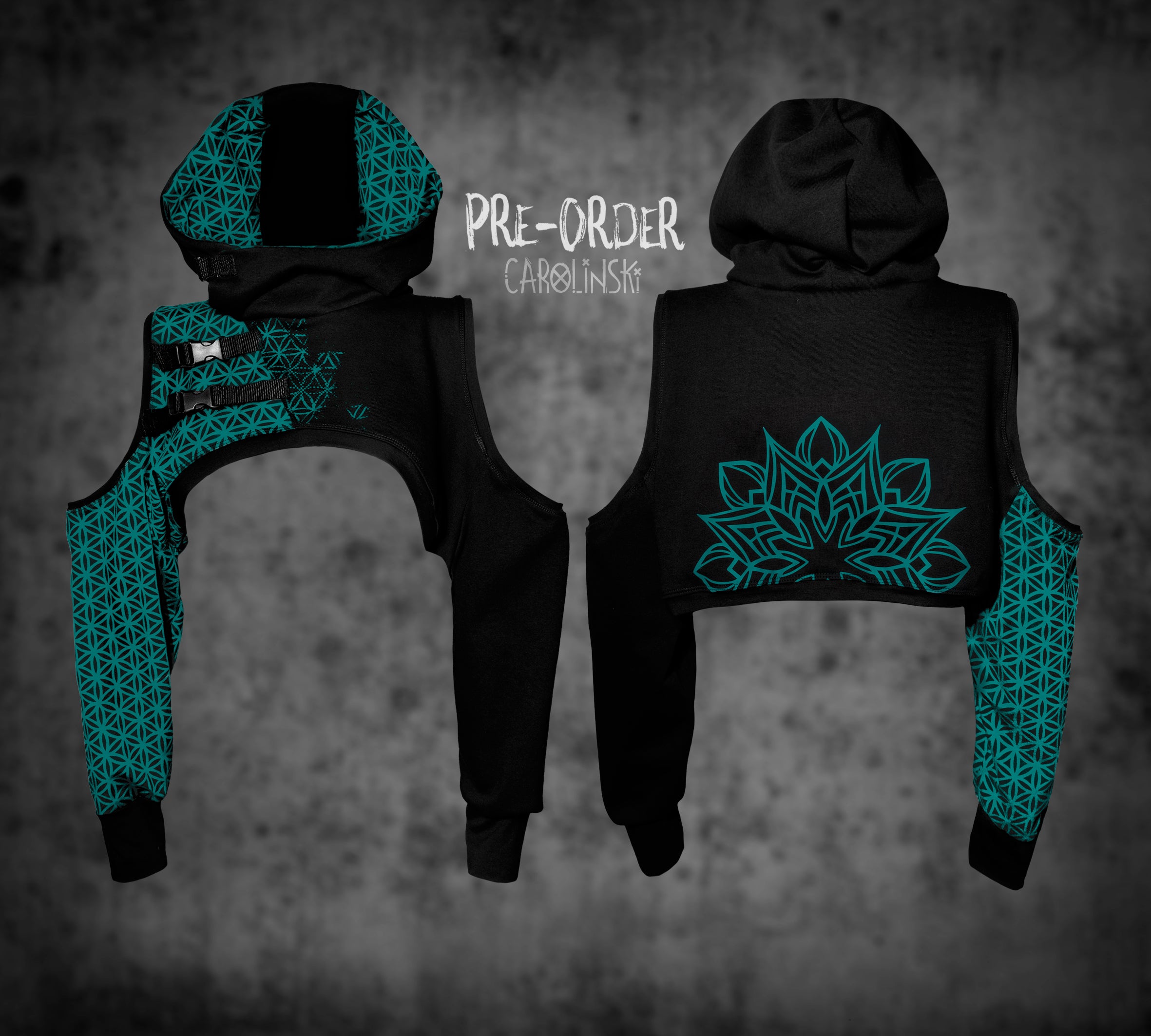 Crop Hoodie - Flower of Life