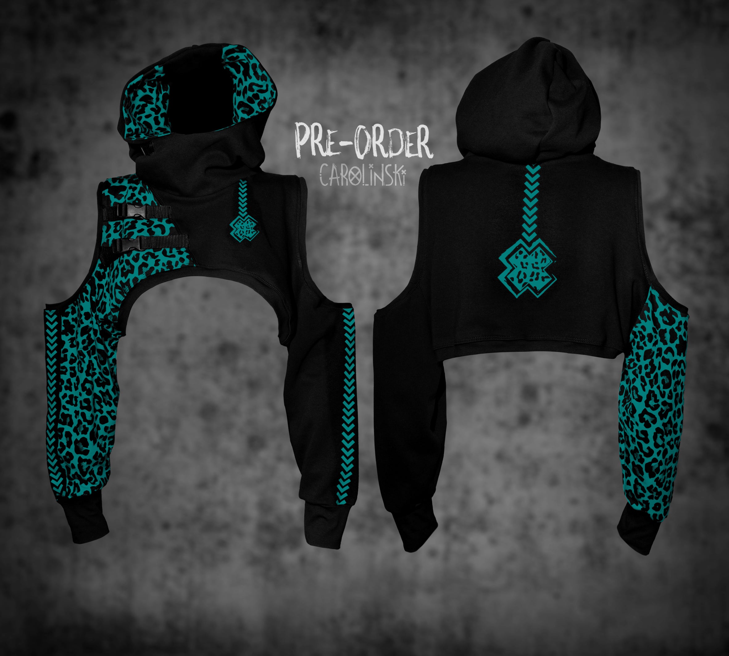 Crop Hoodie - Leopard