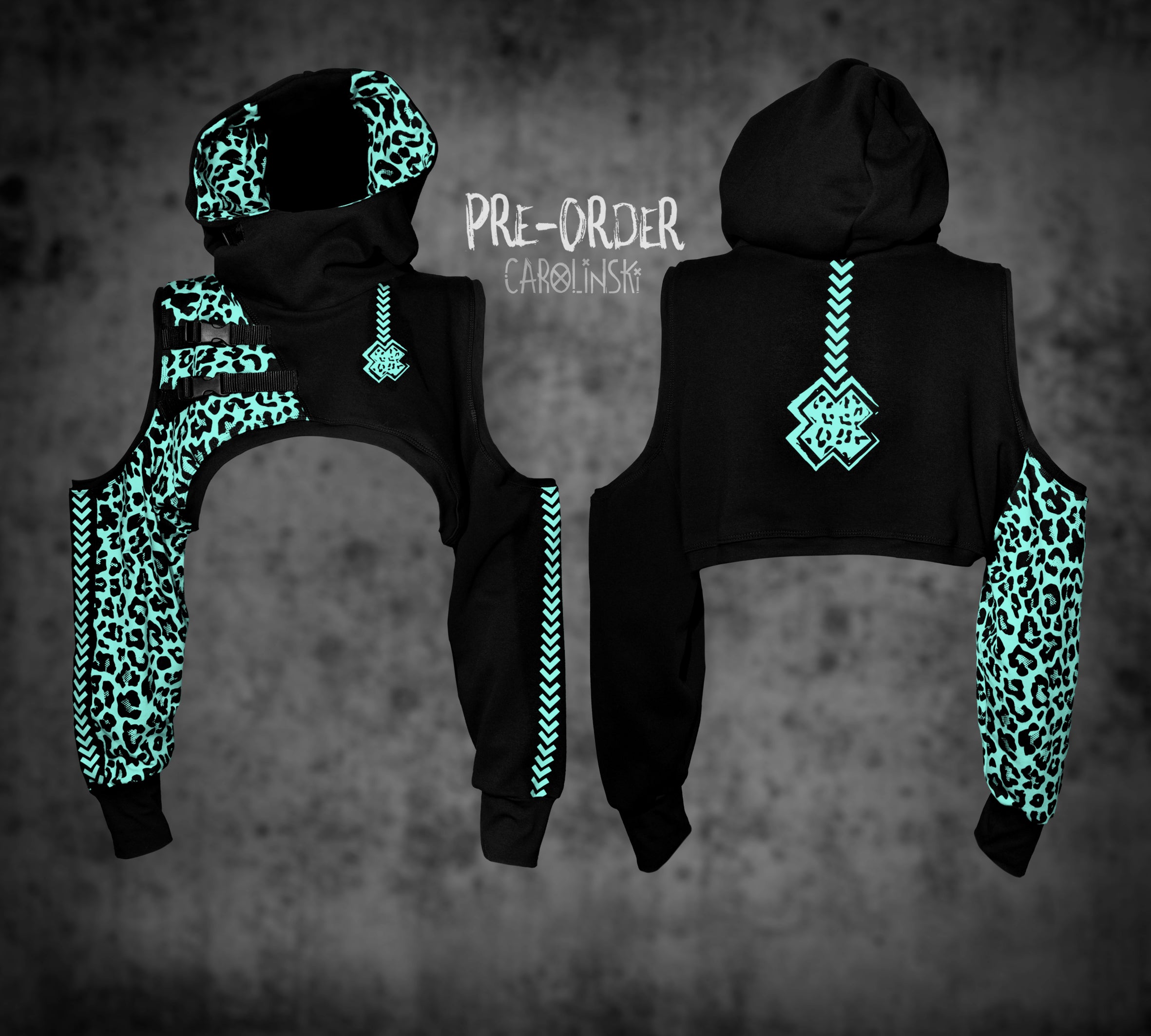 Crop Hoodie - Leopard