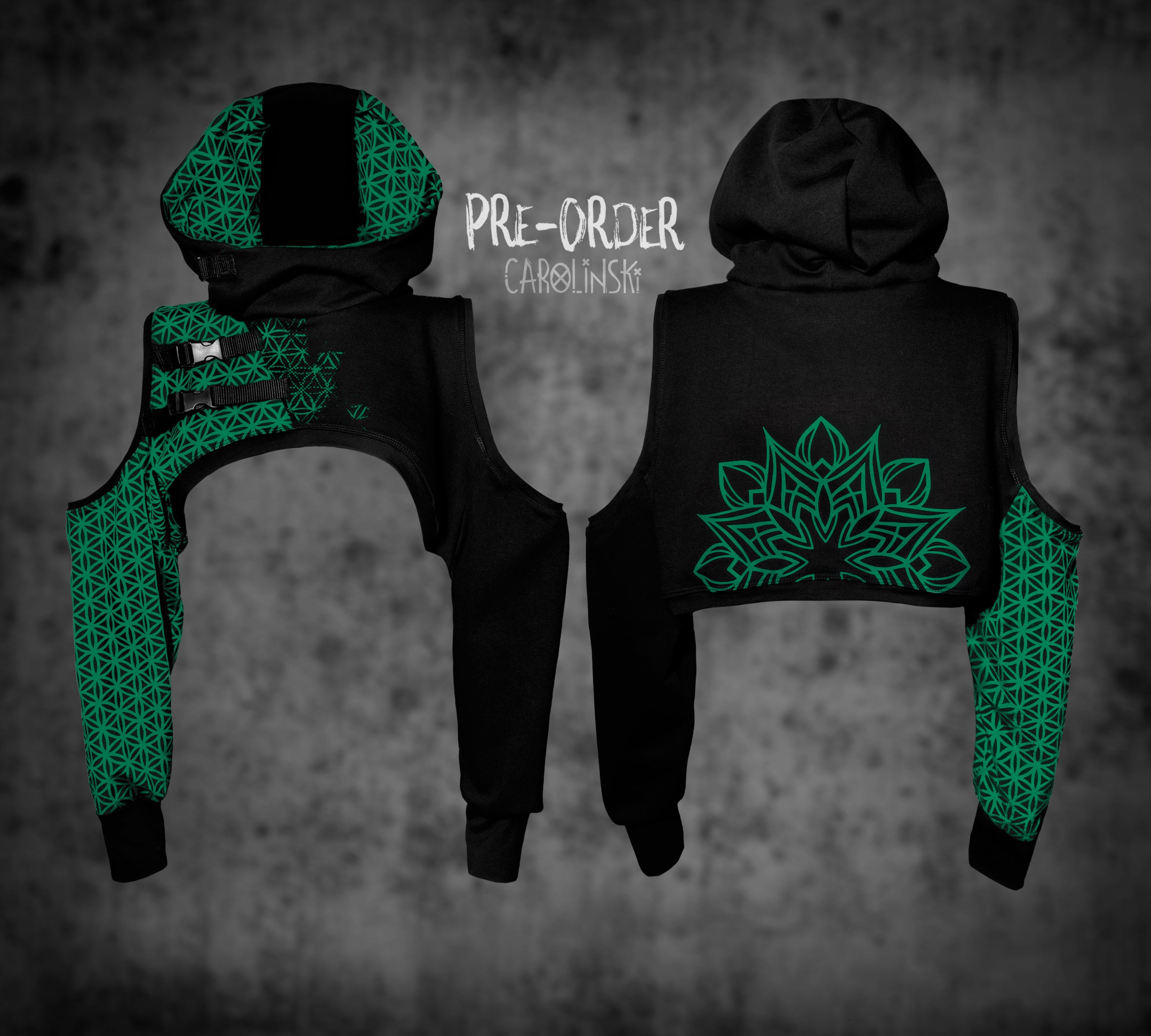 Crop Hoodie - Flower of Life