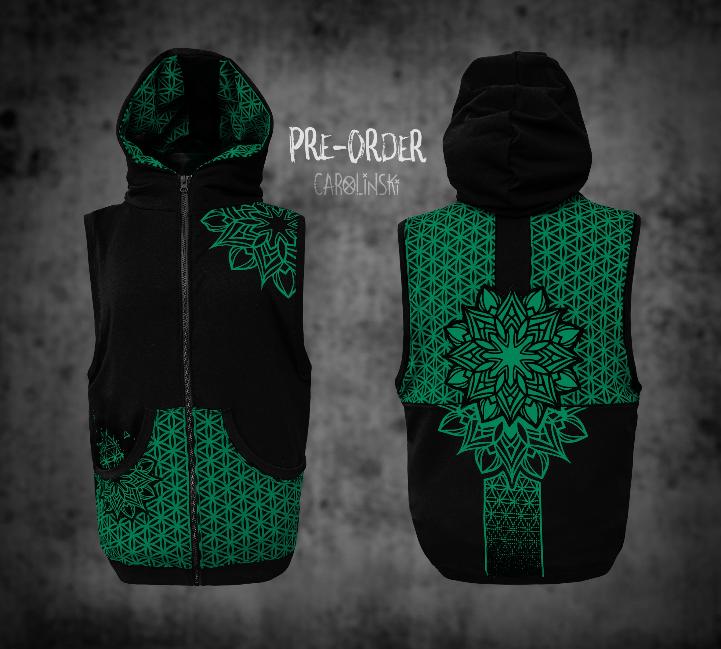 Sleeveless Zip - Flower of Life