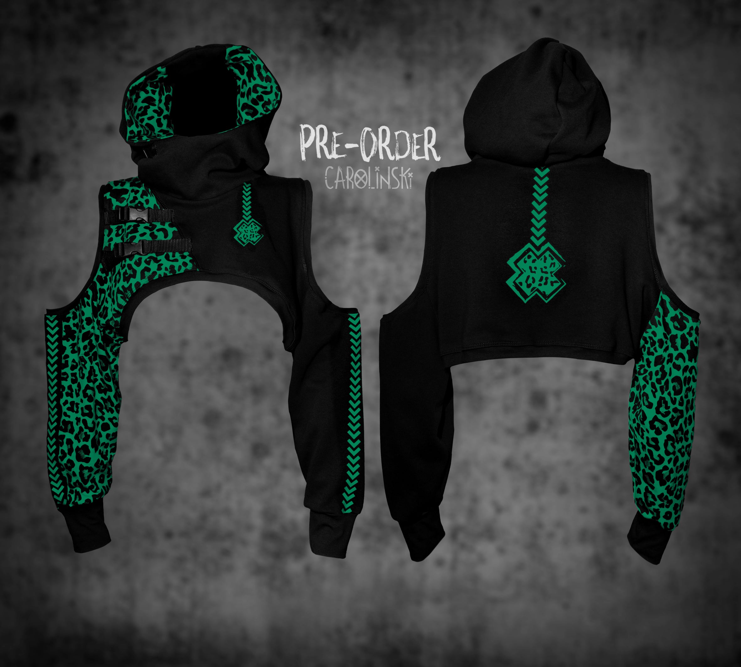 Crop Hoodie - Leopard