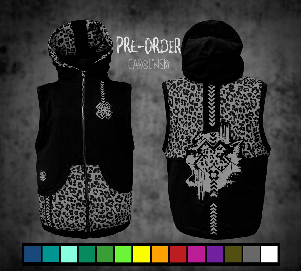 Sleeveless Zip - Leopard