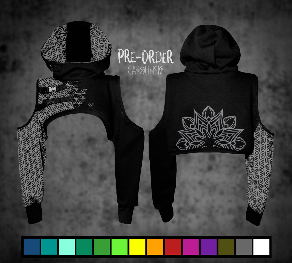 Crop Hoodie - Flower of Life