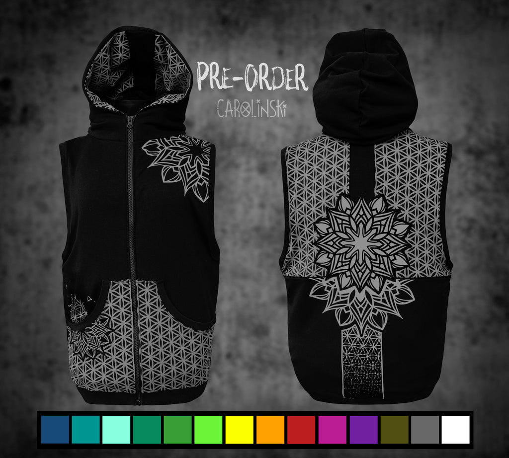 Sleeveless Zip - Flower of Life
